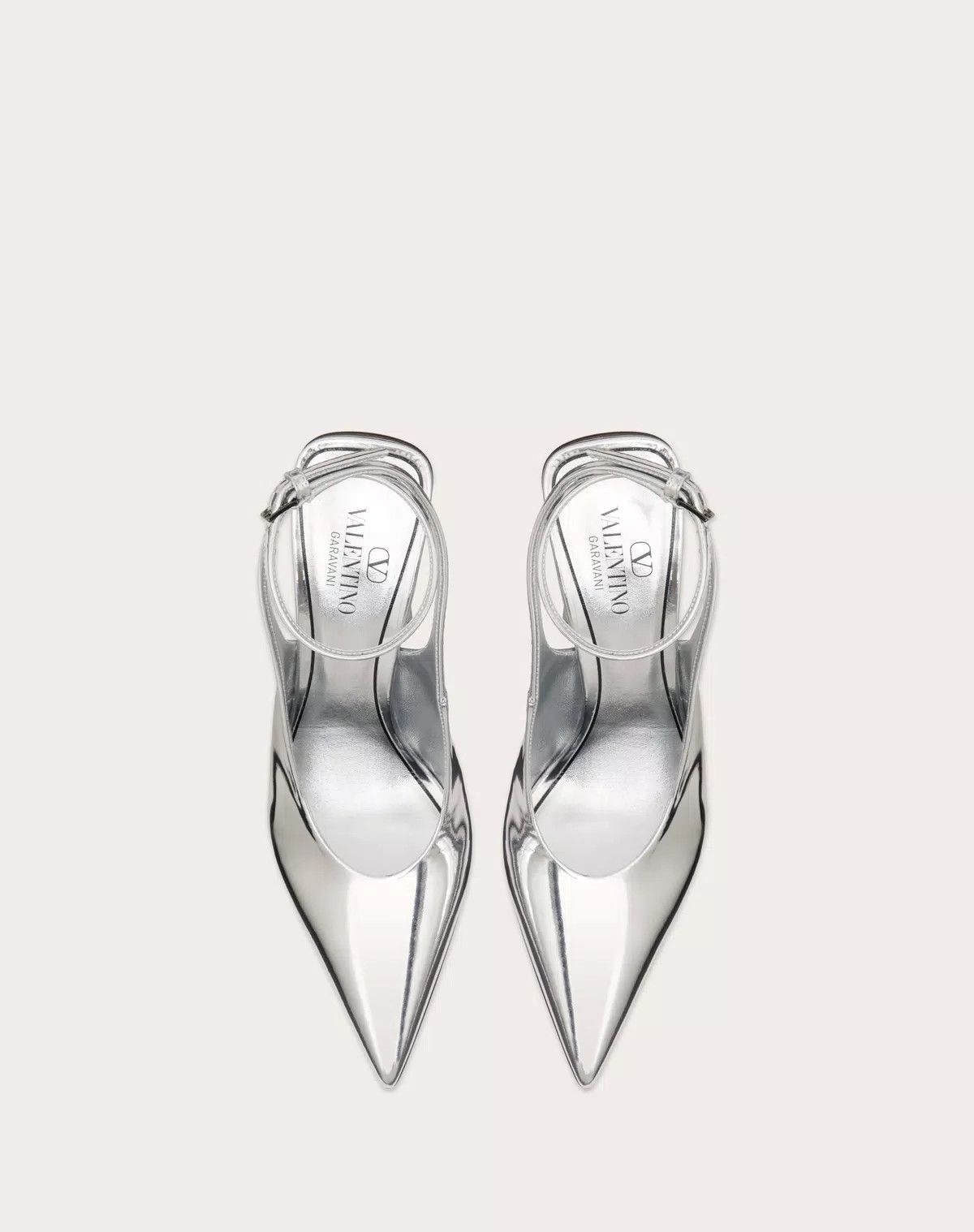 Valentino o1s1wg111125 One Stud Hyper Pumps in Silver Size US 7 / IT 37 - 4 Thumbnail