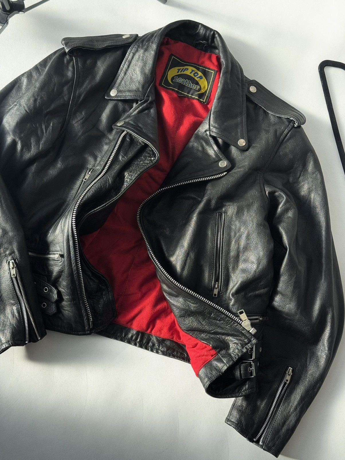 Vintage Vintage Leather Jacket Black Large Zip Up Motorcycle Biker Size US L / EU 52-54 / 3 - 20 Thumbnail