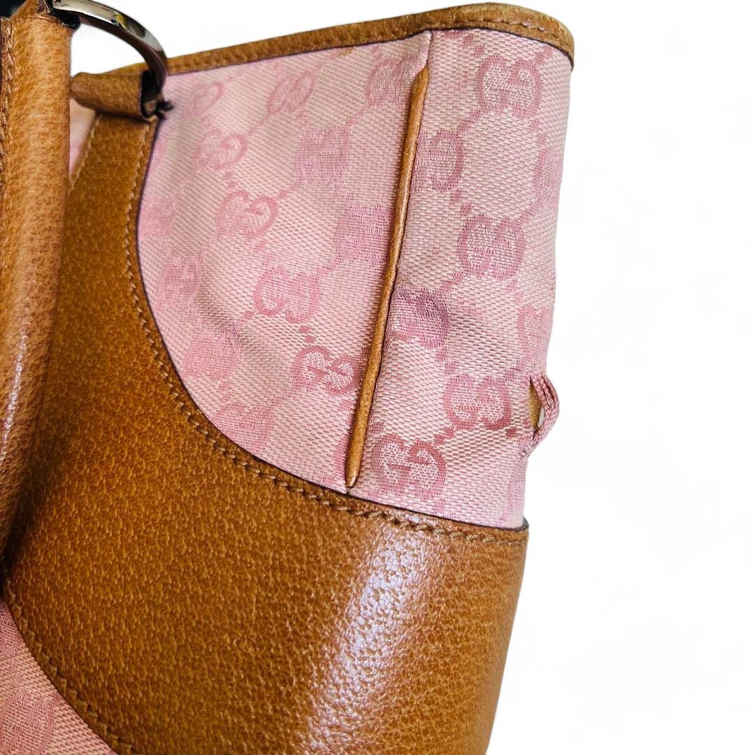 Gucci Gucci - Tote Bag Pink Purple Monogram Leather Canvas Size ONE SIZE - 5 Thumbnail
