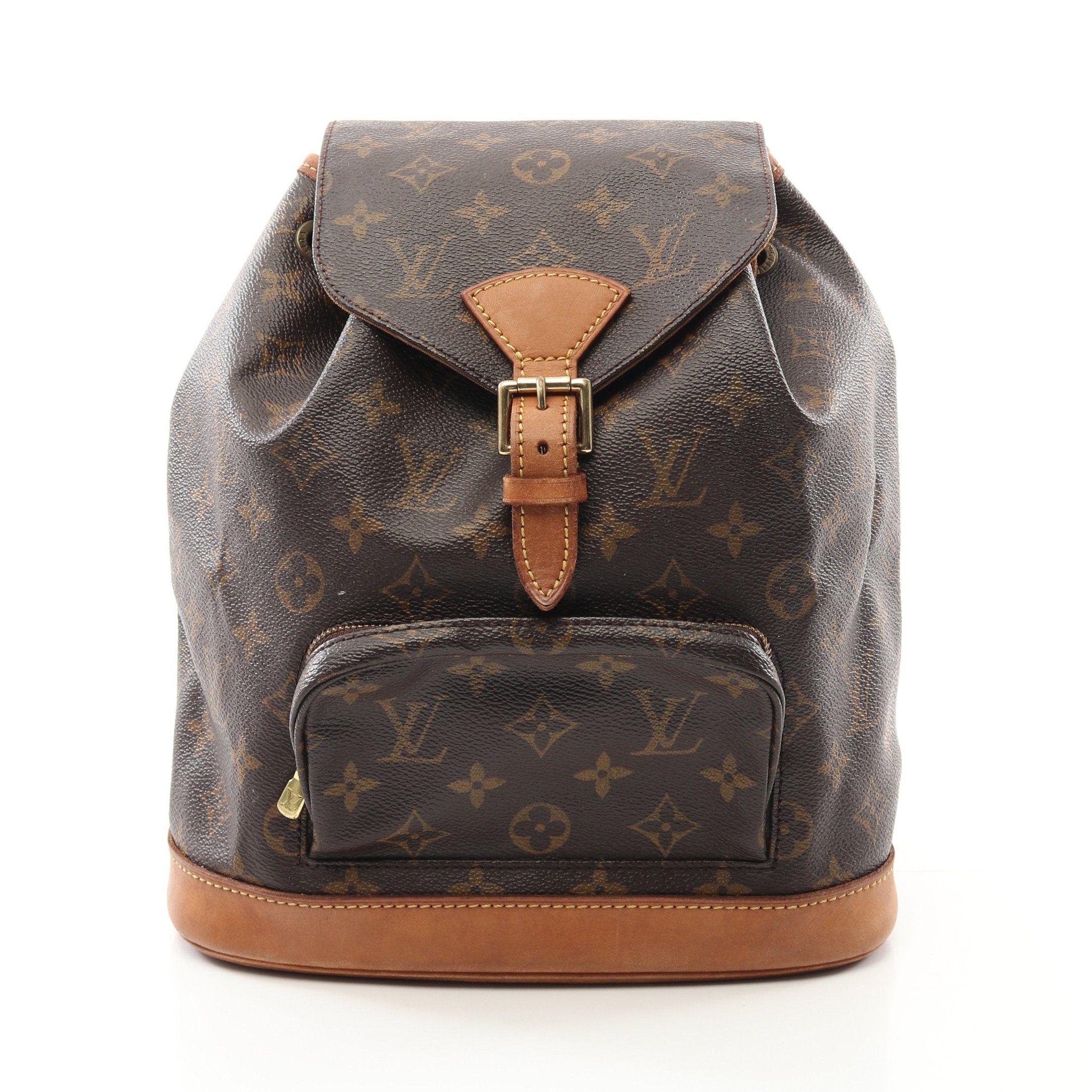 Louis Vuitton Louis Vuitton Montsouris Mm Monogram Backpack Rucksack Leather Brown Size ONE SIZE - 1 Thumbnail