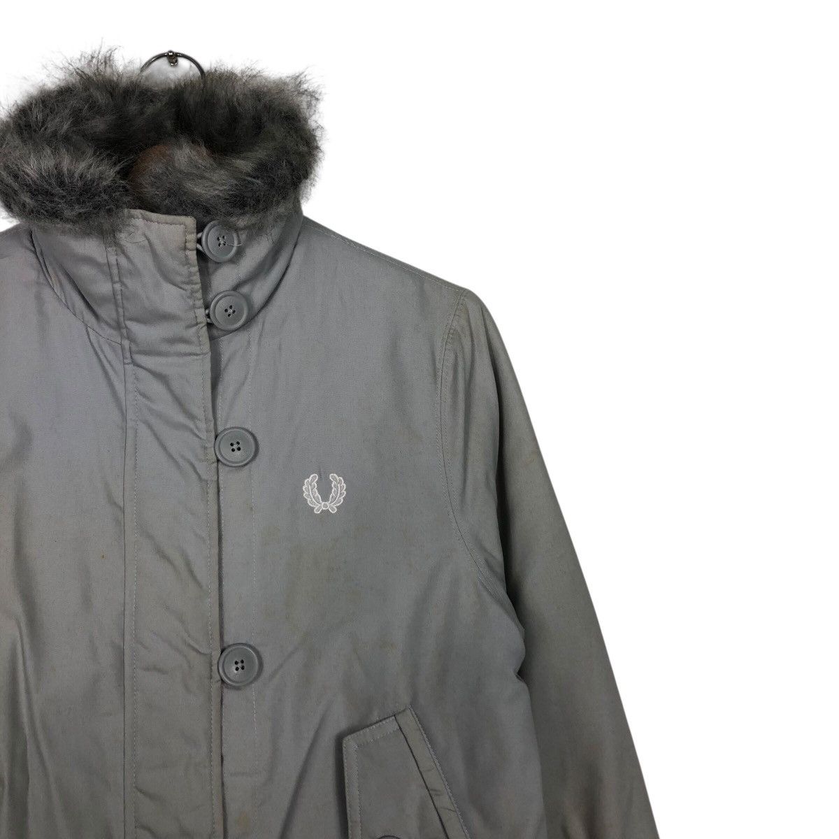 Fred Perry 📌Vintage Biker Jacket Rich Grey Fred Perry Mink Fur Collar Size US M / EU 48-50 / 2 - 7 Thumbnail
