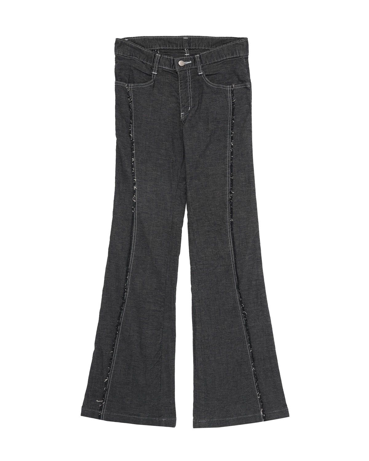 TORNADO MART Frayed flare pants