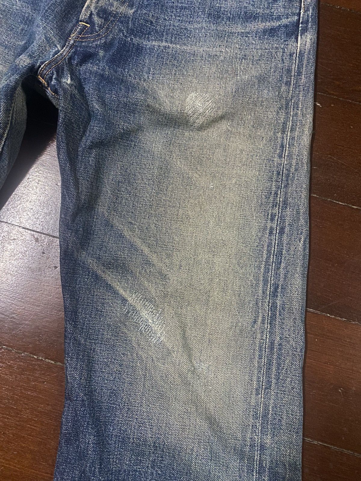 Denime Vintage DENIME JAPAN Distress Mud wash Selvedge Jeans Size US 34 / EU 50 - 5 Thumbnail