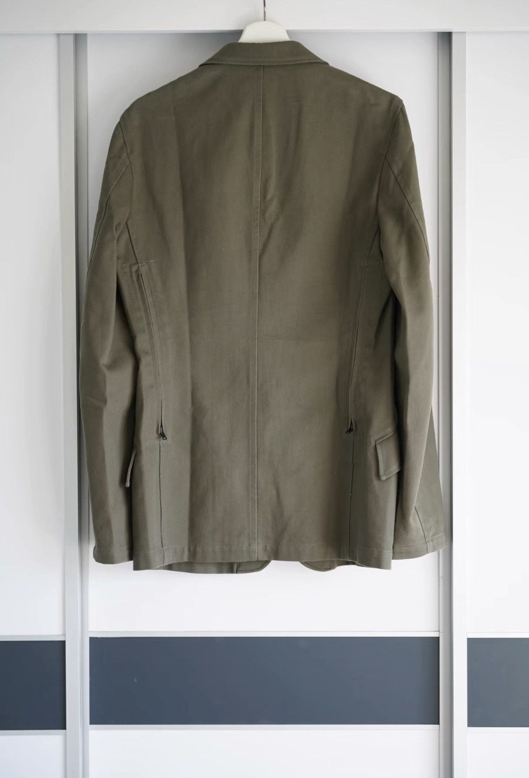 Yohji Yamamoto Yohji Yamamoto 16SS Olive Green Back Zip Blazer J4 Size US M / EU 48-50 / 2 - 2 Thumbnail