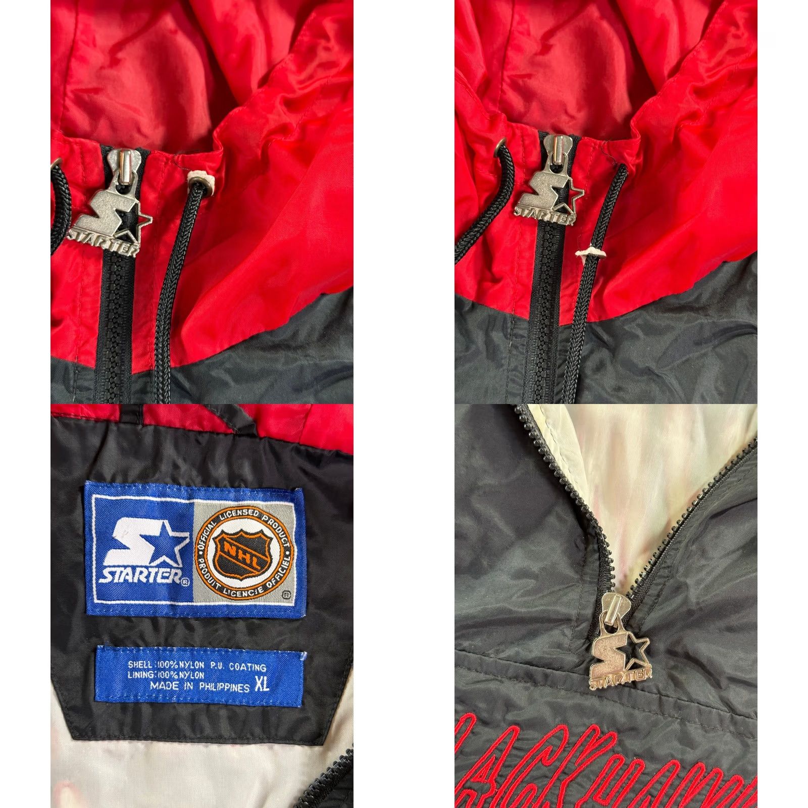 Starter VINTAGE Starter Chicago Blackhawks Windbreaker Jacket Mens XL Red Black NHL Logo Size US XL / EU 56 / 4 - 8 Thumbnail