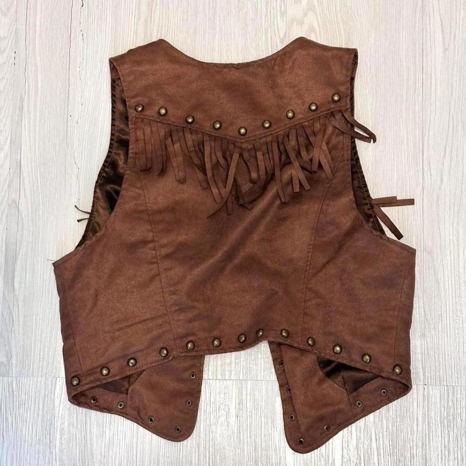 Other Western cowgirl style leather brown vest top Size XS / US 0-2 / IT 36-38 - 3 Thumbnail