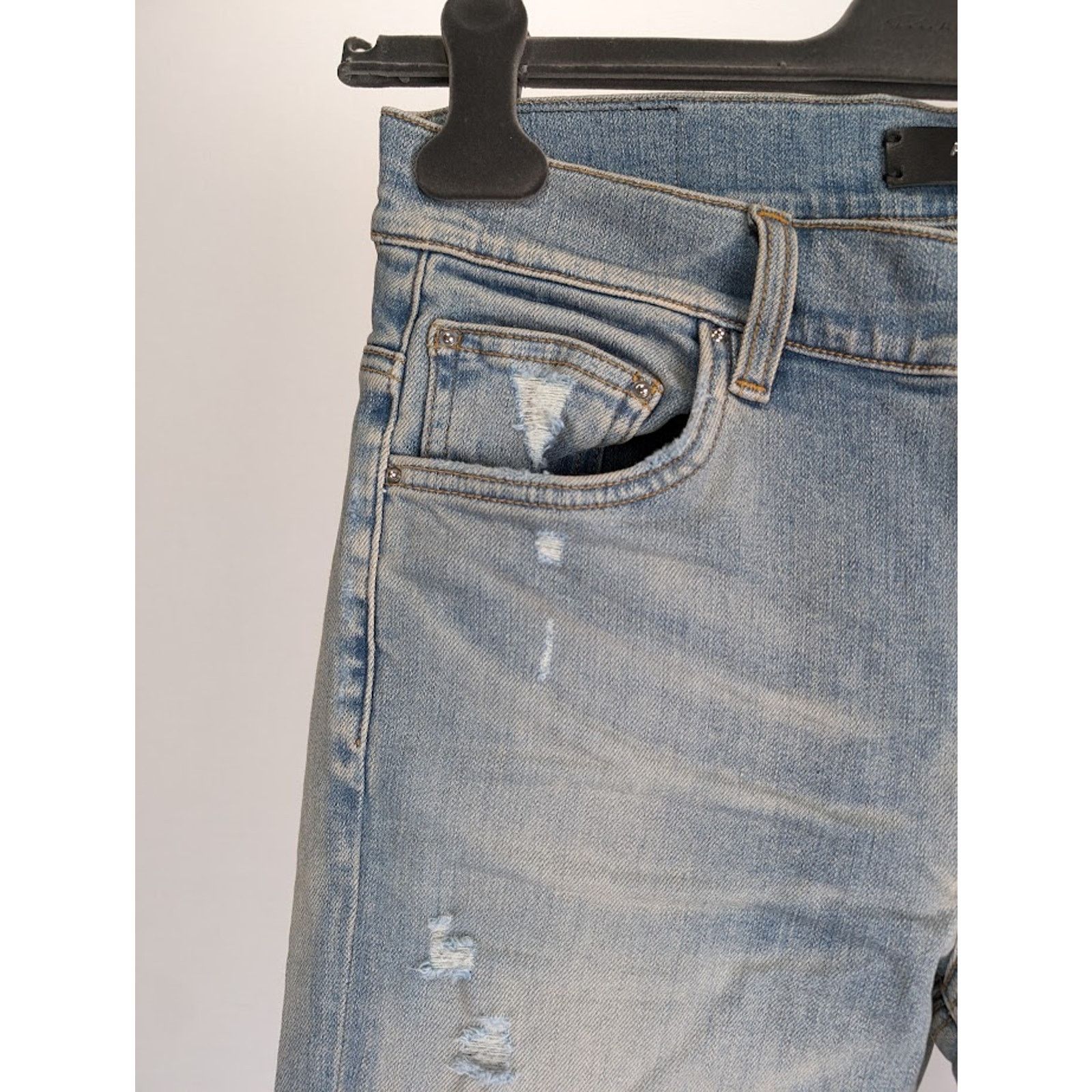 Amiri o1rshd1 MX1 Suede Jeans in Antique Indigo Size US 31 - 7 Thumbnail