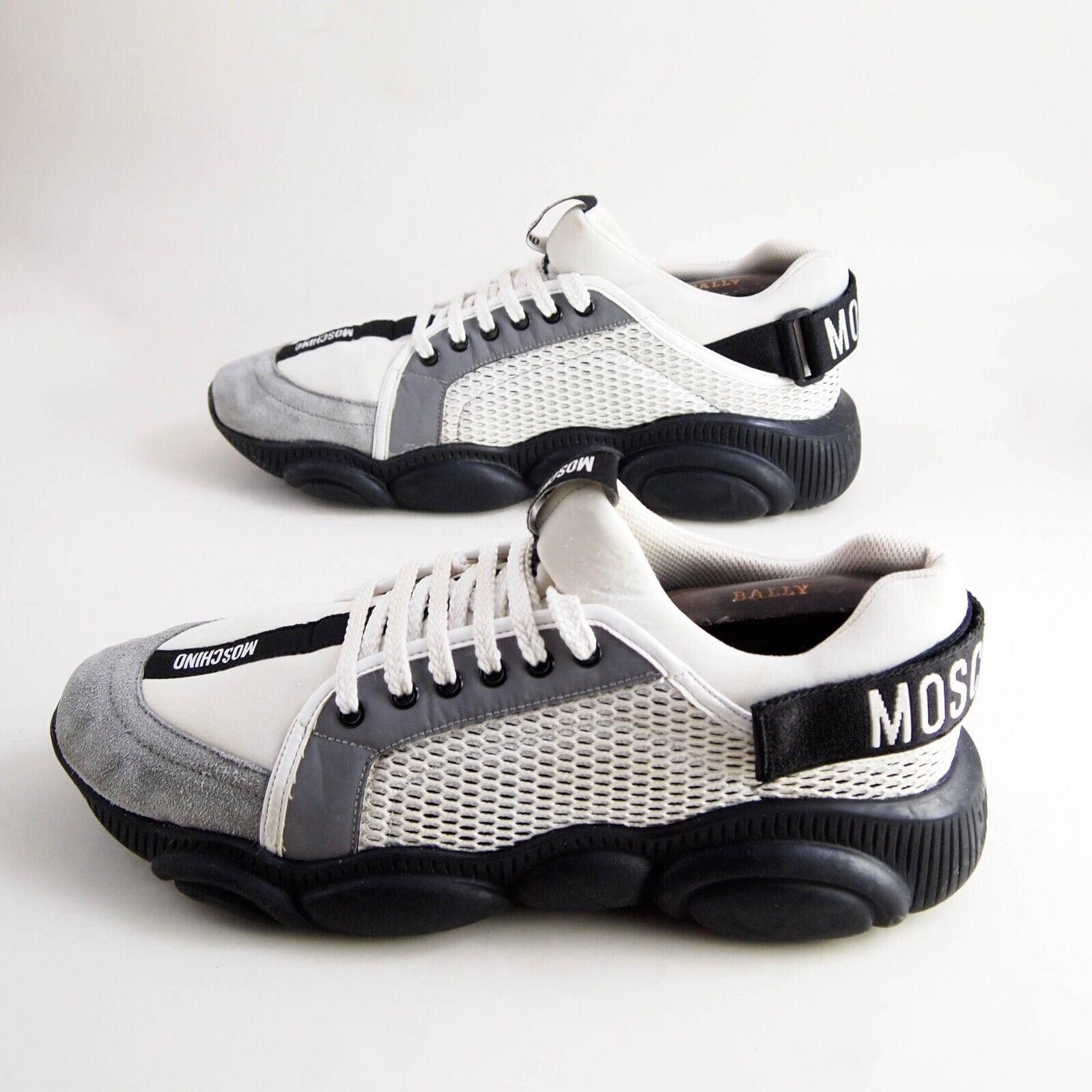 Moschino Moschino Teddy Sneakers White Leather Size US 12 EU 45 Size US 12 / EU 45 - 2 Thumbnail