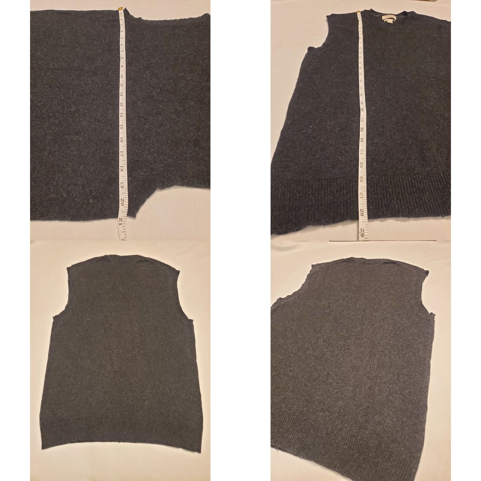 Banana Republic Banana Republic Vest Mens L Dark Gray Angora Cashmere Cotton Knit V-Neck Sleeveless Regular Fit Wool Blend Luxury Size US L / EU 52-54 / 3 - 8 Thumbnail