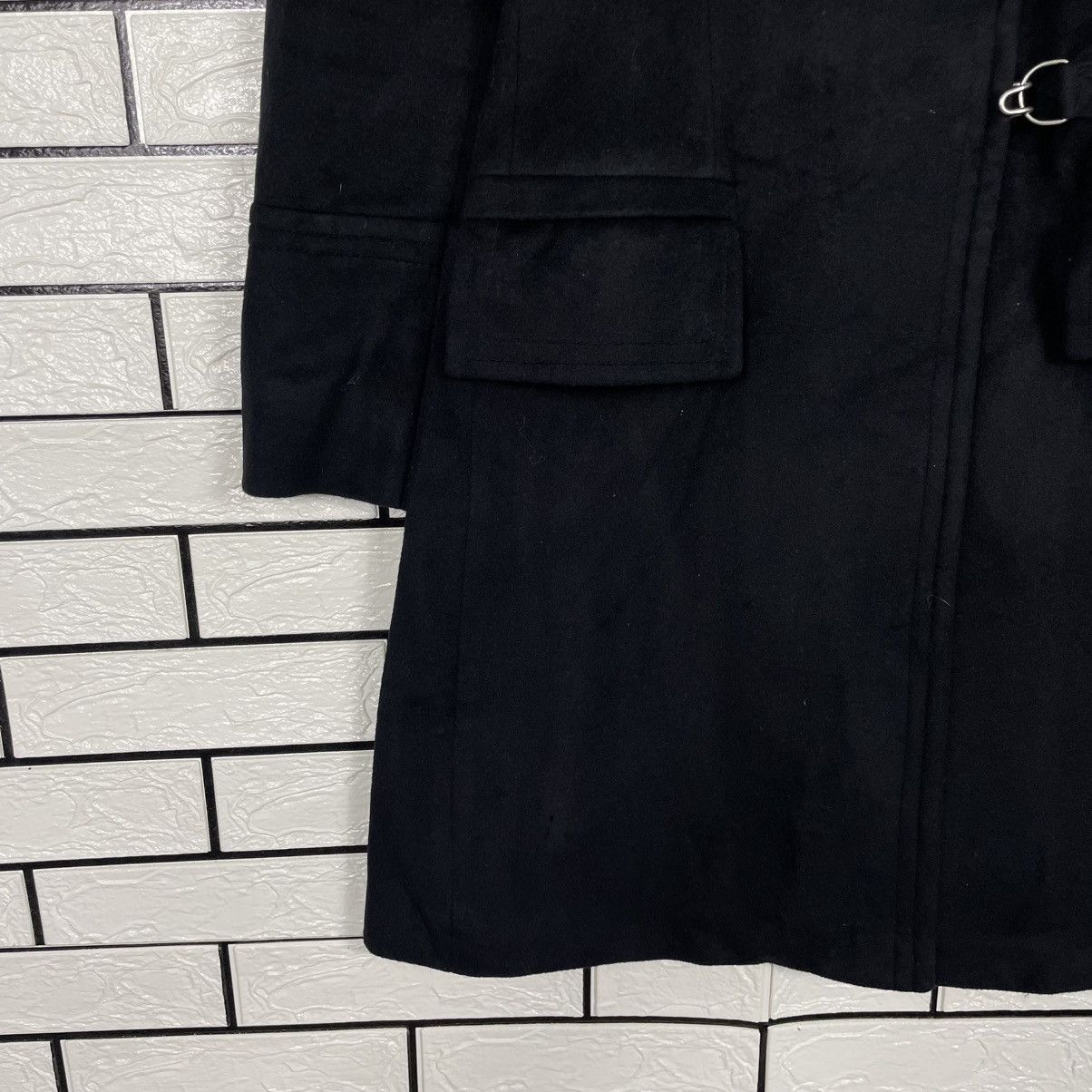 MAX&Co. Max & Co Women Black Overcoat Made In Italy Size S / US 4 / IT 40 - 4 Thumbnail