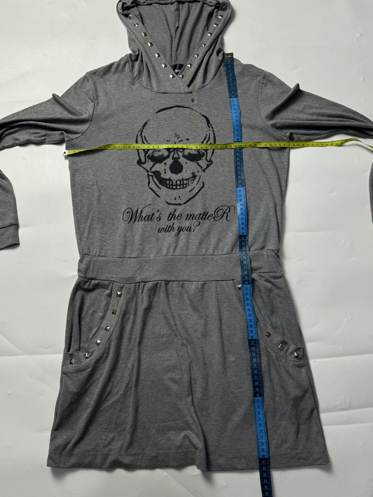 If Six Was Nine × Japanese Brand × Le Grande Bleu (L.G.B.) Studded Skulls Hoodie Like Dress Gothic Style Punk Size US M / EU 48-50 / 2 - 5 Thumbnail