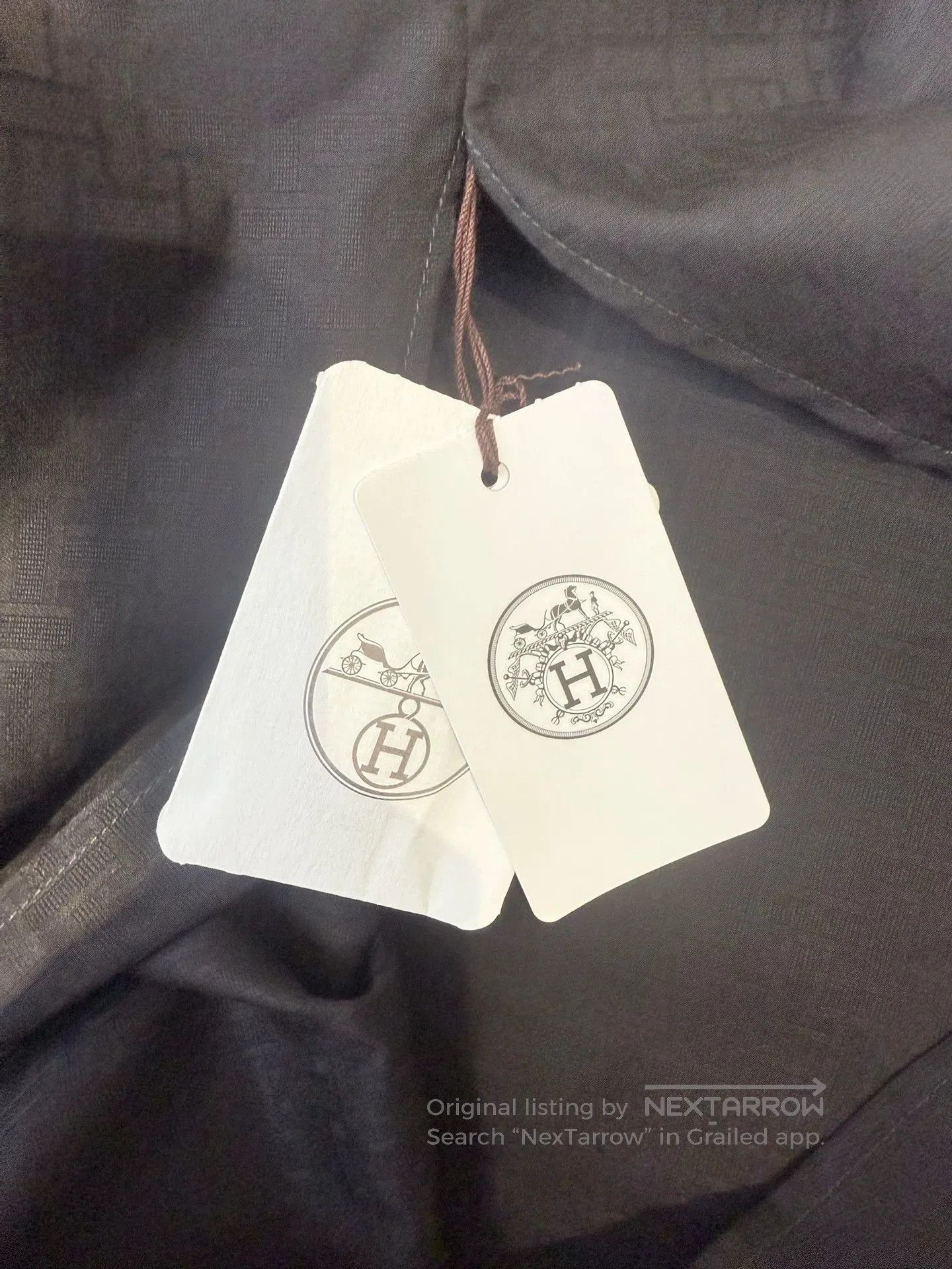 Hermes Hermes Gray Patterned Shirt Dress. Size US 26 / EU 42 - 4 Thumbnail