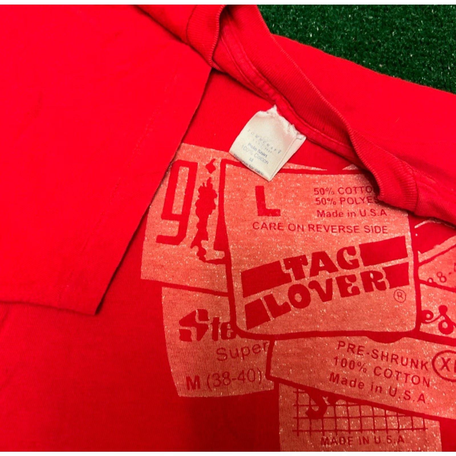 Vintage VINTAGE 90s Tag Lover Shirt Mens Size M Red VTG Shirt 90s 80s USA Tag Promo Gift Short Sleeve T-Shirt Size US M / EU 48-50 / 2 - 2 Thumbnail