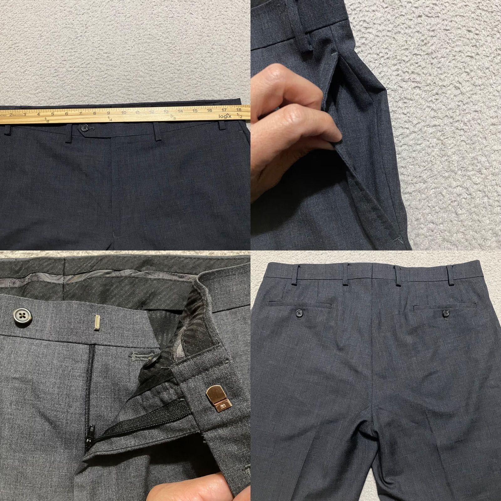 Ralph Lauren Lauren Ralph Dress Mens 36 Gray 36x30 Pants Straight Business Trousers Wool Size US 36 / EU 52 - 8 Thumbnail