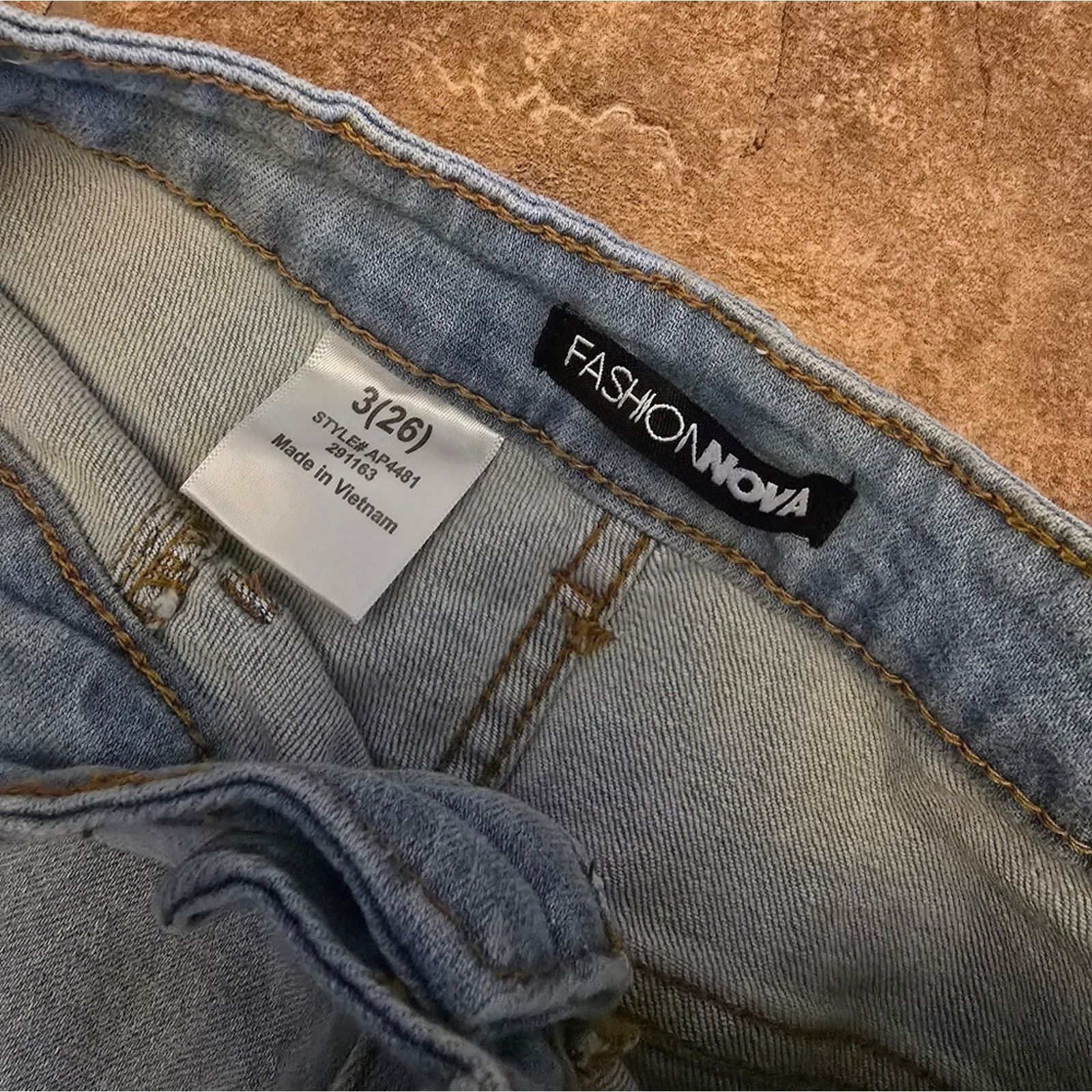 Fashion Nova Light Denim | FASHION NOVA | Distressed High Waisted Jean Size 26" / US 2 / IT 38 - 3 Thumbnail