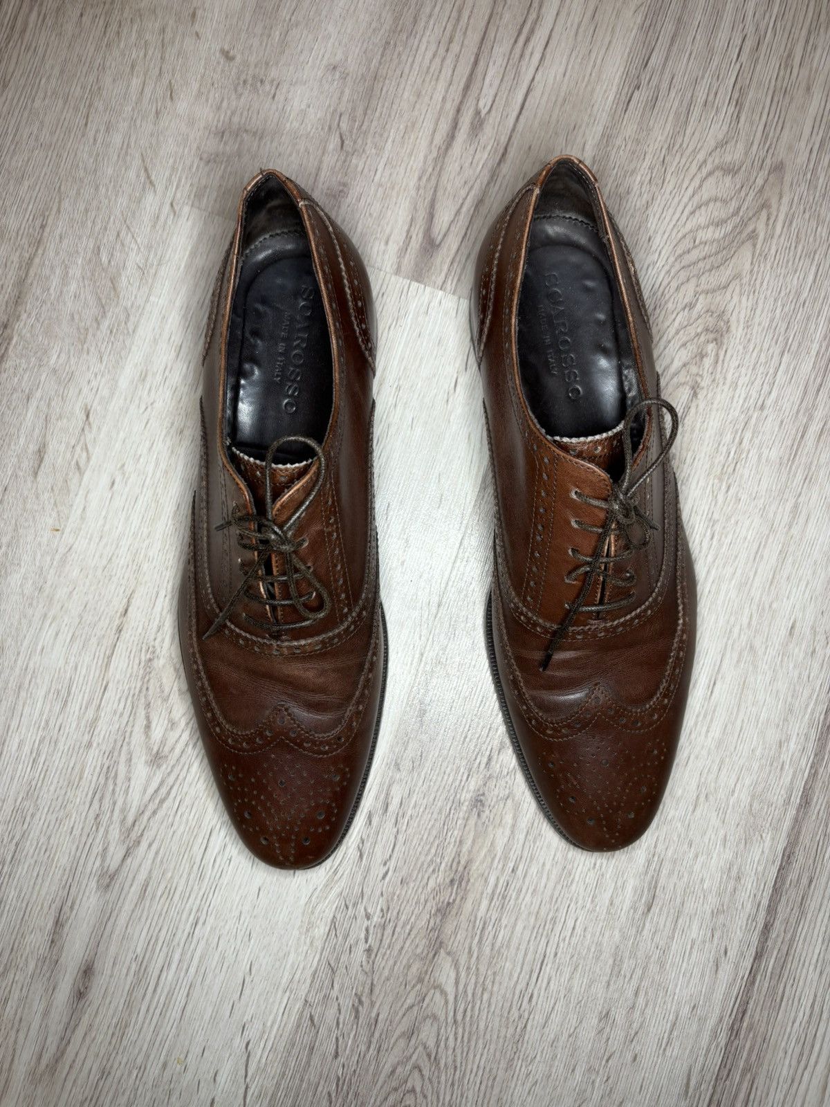 Scarosso Scarosso Brown Leather Wingtip Brogues Size EU 43 Size US 10 / EU 43 - 23 Thumbnail