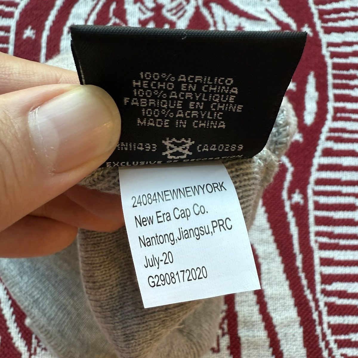 New Era × Supreme FW20 Supreme x New Era S logo Beanie Heather Grey Box Logo Size ONE SIZE - 5 Thumbnail