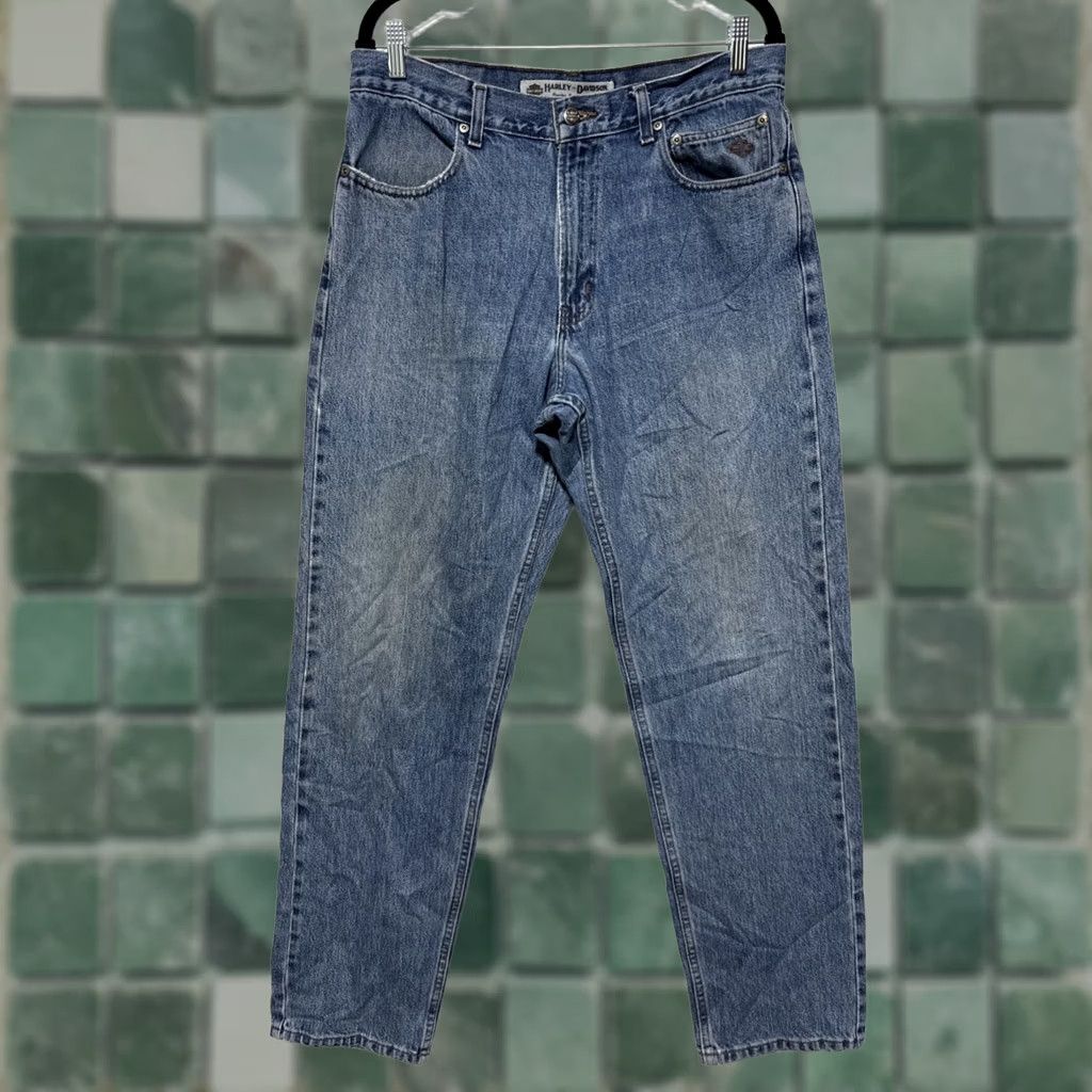 Harley Davidson Harley-Davidson Jeans Men Blue Relaxed Denim 34x34 Size 34 Regular Inseam 34 Size US 34 / EU 50 - 1 Thumbnail