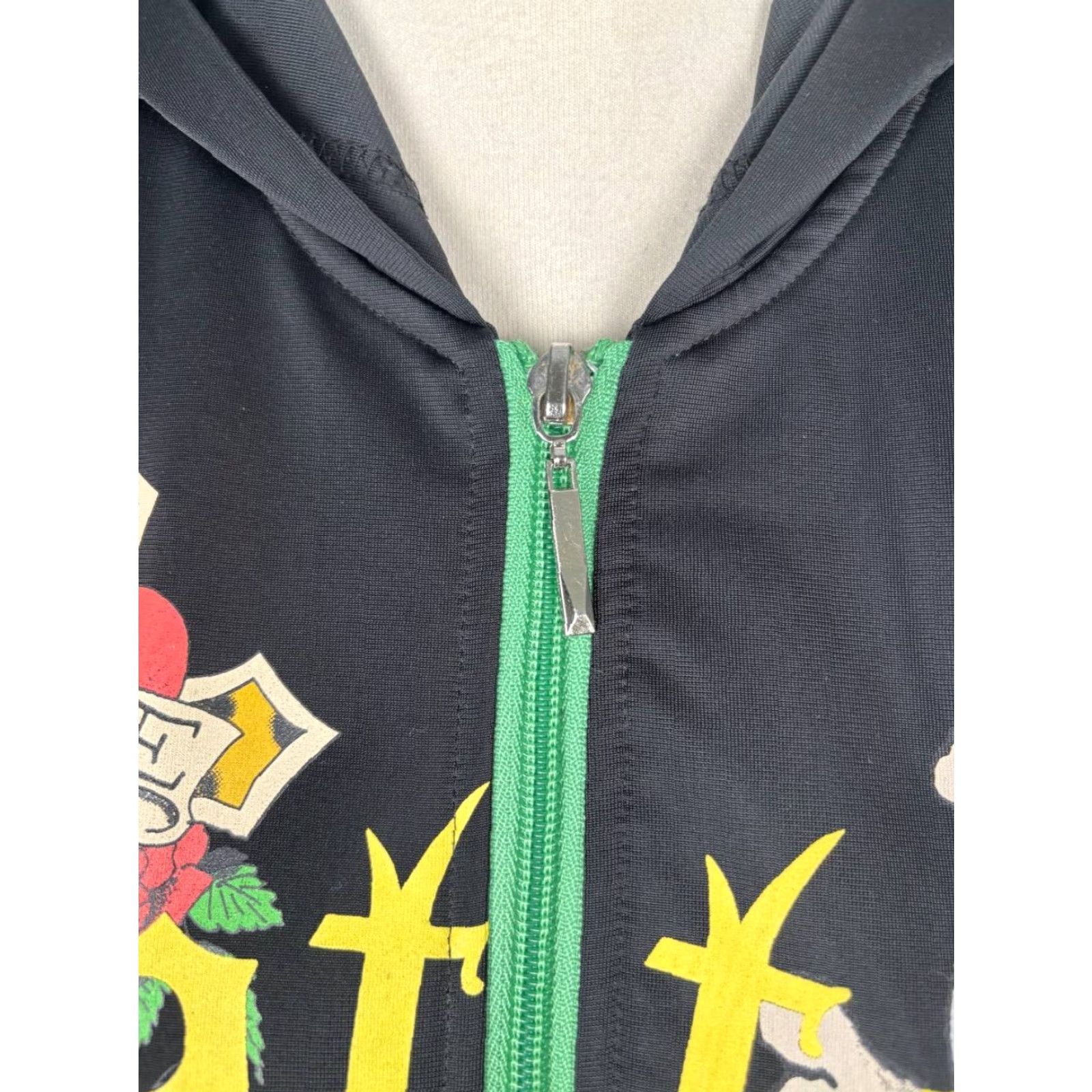 Ed Hardy Ed Hardy Love Women Track Jacket L Black Polyester Full Zipper Hooded Size L / US 10 / IT 46 - 4 Thumbnail