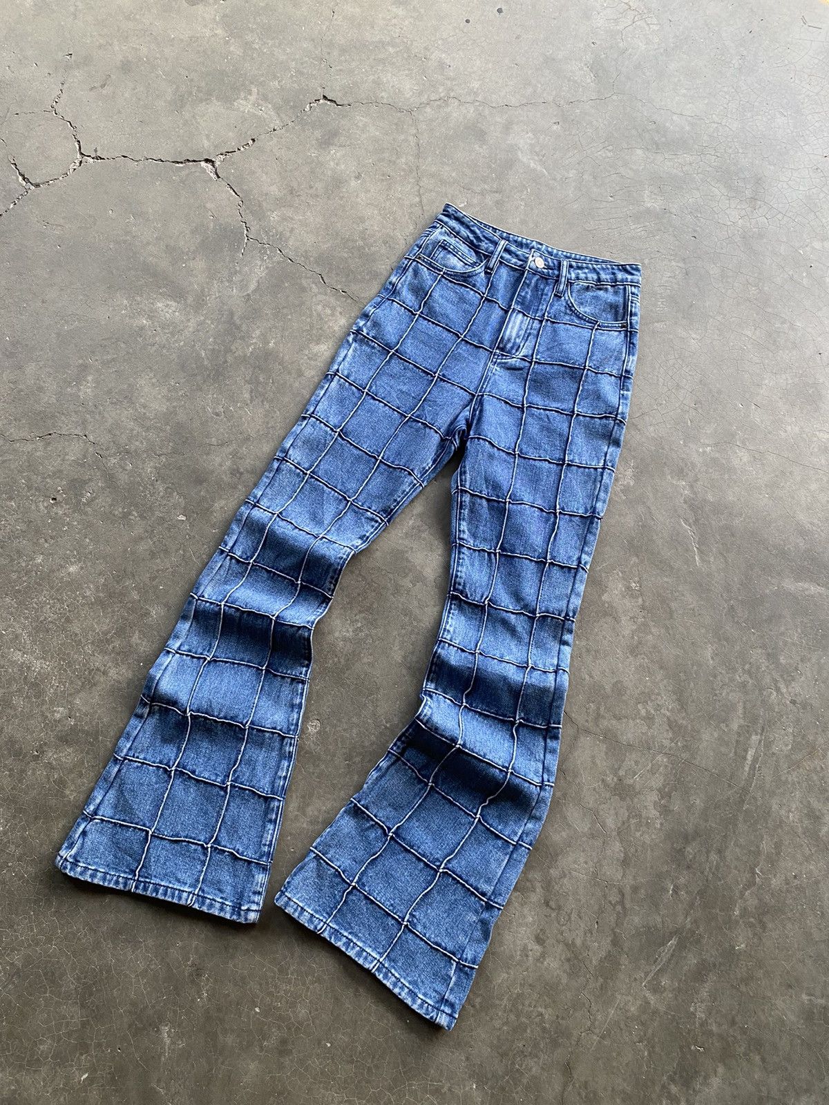 If Six Was Nine Patchwork Flared Denim Pant Hysteric Style Size 26" / US 2 / IT 38 - 3 Thumbnail