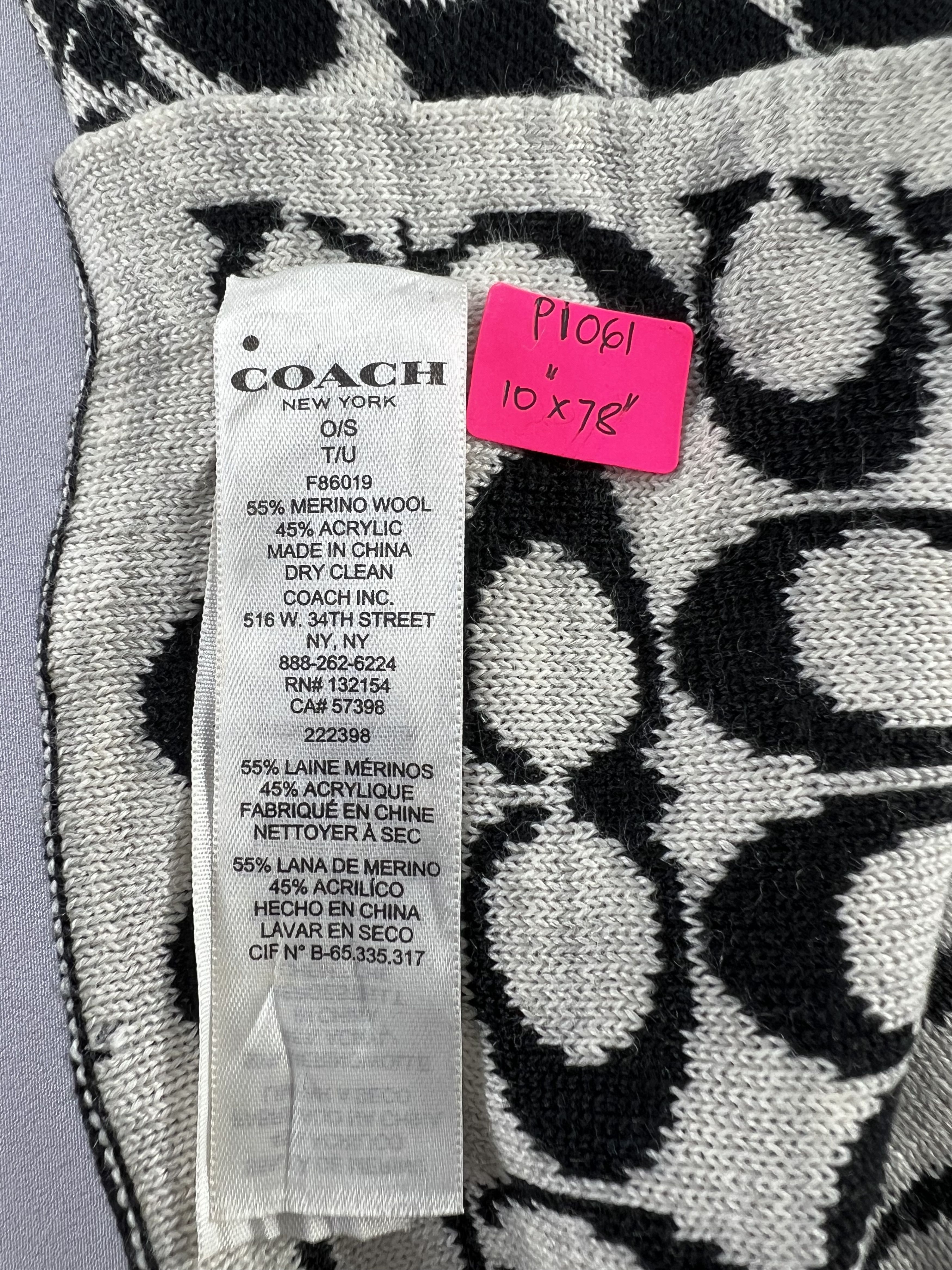 Coach Coach Monogram Distressed Scarf / Muffler / Neckwear P1061 Size ONE SIZE - 4 Thumbnail