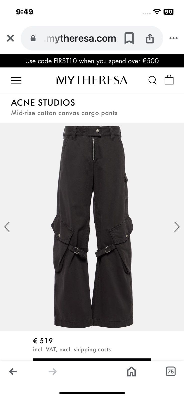 Acne Studios new AW24/25 Size 24" / US 00 / IT 34 - 9 Thumbnail