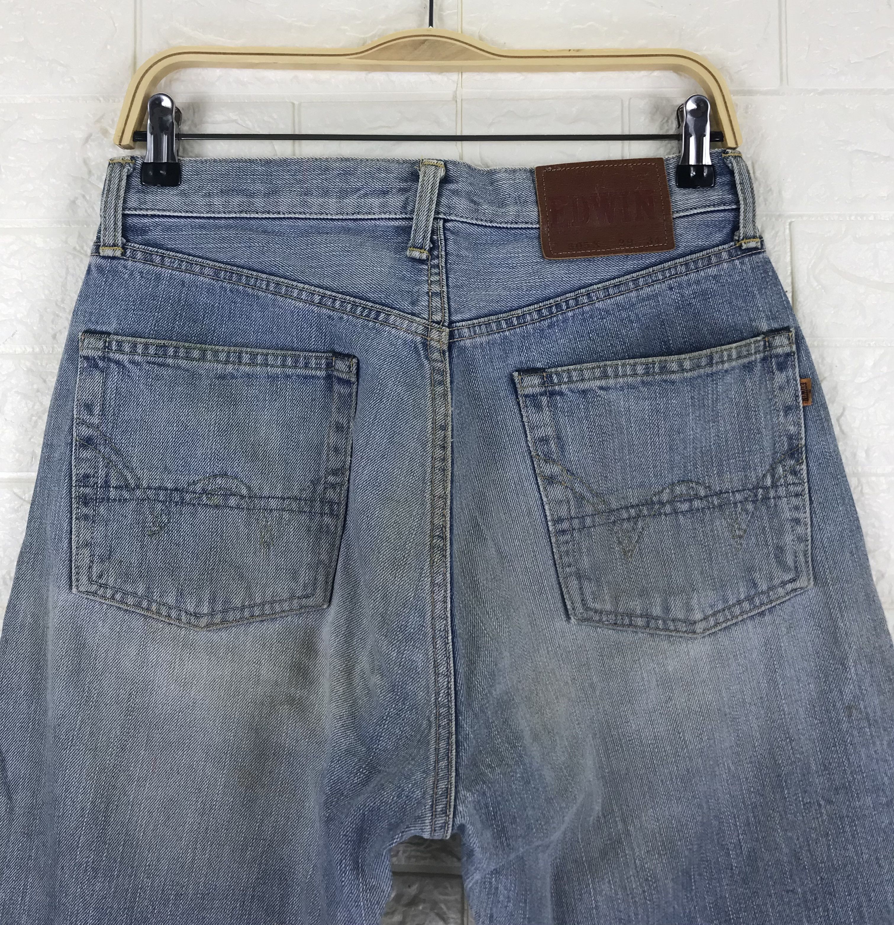 Edwin Vintage 90s Edwin 505X Orange Tab Selvedge Jeans Size US 29 - 7 Thumbnail