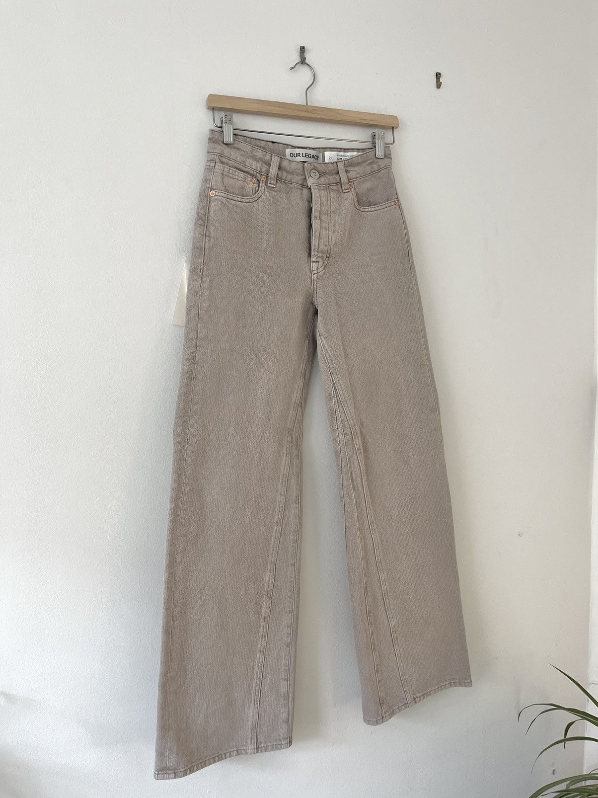 Our Legacy Our Legacy Beige Treble Cut Jeans Size 24" / US 00 / IT 34 - 4 Thumbnail