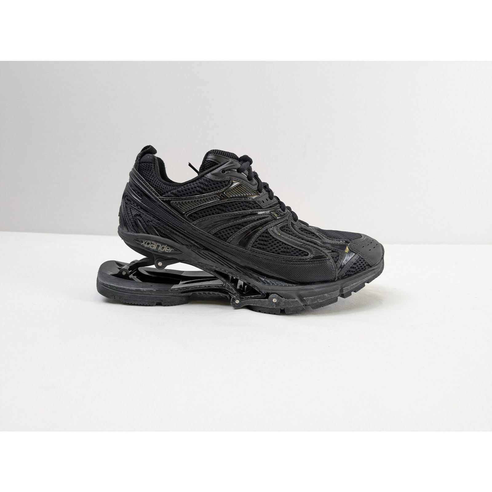 Balenciaga o1rshd1 Mesh Rubber Single X-Pander Sneakers in Black Size US 13 / EU 46 - 4 Thumbnail