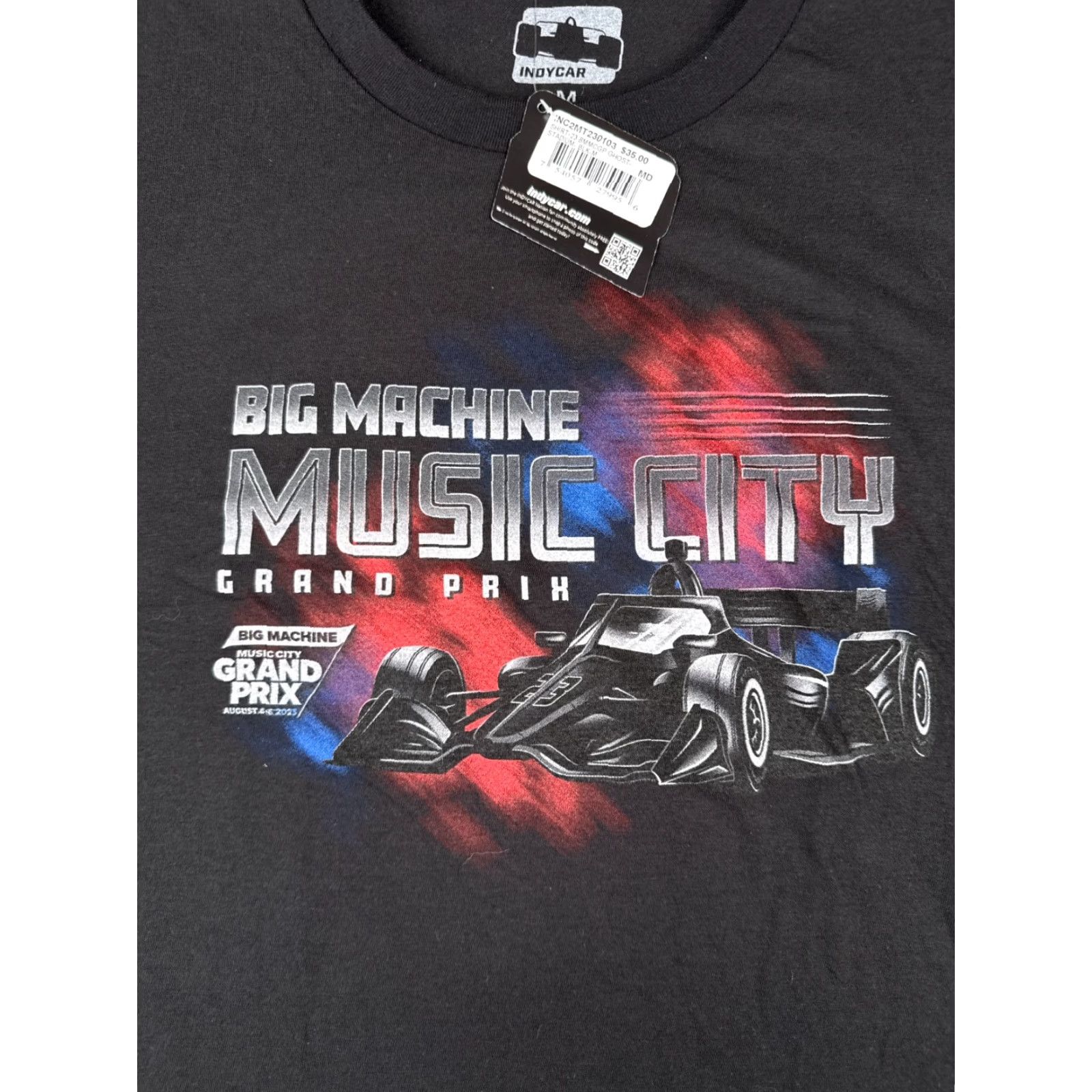 Vintage Indycar Shirt Men Extra Large Black Big Machine Music City Grand Prix 2023 Indy Mens Size US XL / EU 56 / 4 - 6 Thumbnail
