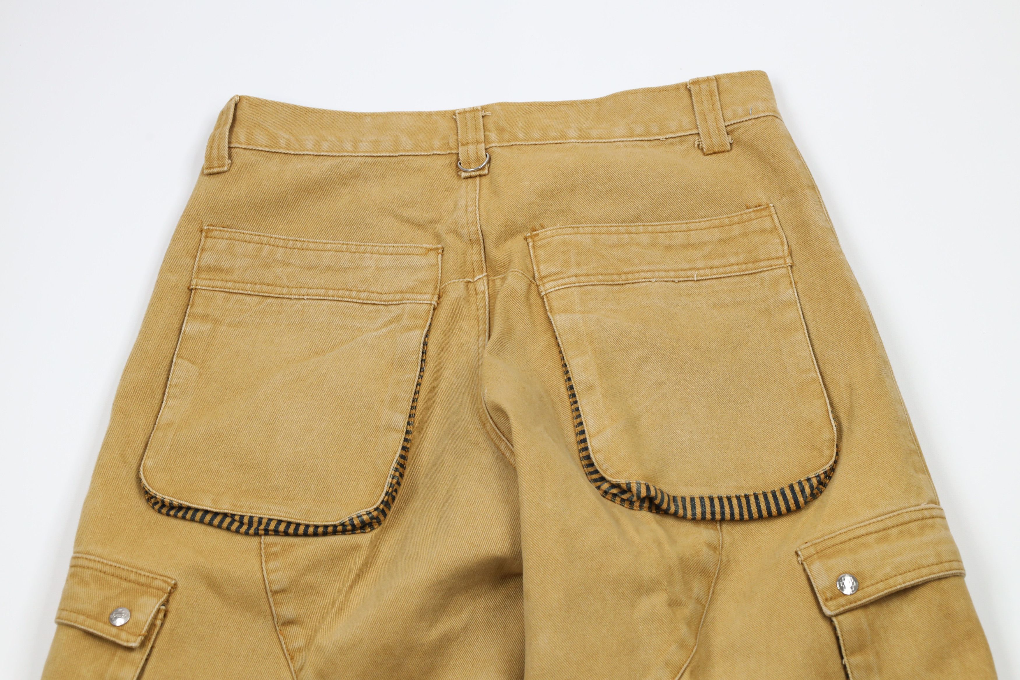 Vintage Vintage 90s Streetwear Baggy Fit Cargo Jeans Beige Cotton Size US 32 / EU 48 - 10 Thumbnail