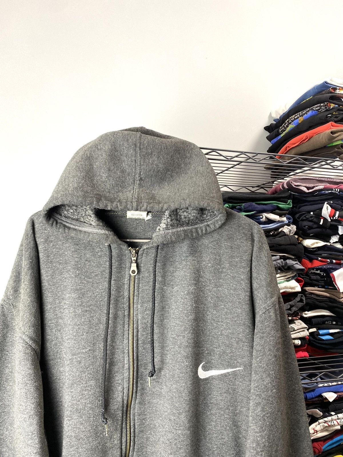 Nike 1990’s Nike Vintage Hoodie Embroidered N Logo Size US XL / EU 56 / 4 - 3 Thumbnail