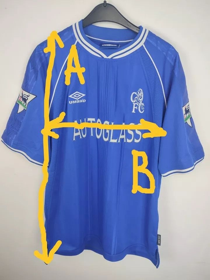 Umbro FC CHELSEA 1999-00 Home FOOTBALL Kit SHIRT SOCCER JERSEY #9 Size US L / EU 52-54 / 3 - 6 Thumbnail