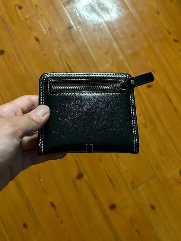 Japanese Brand Y2K Leather Cross Wallet (black) Size ONE SIZE - 3 Thumbnail
