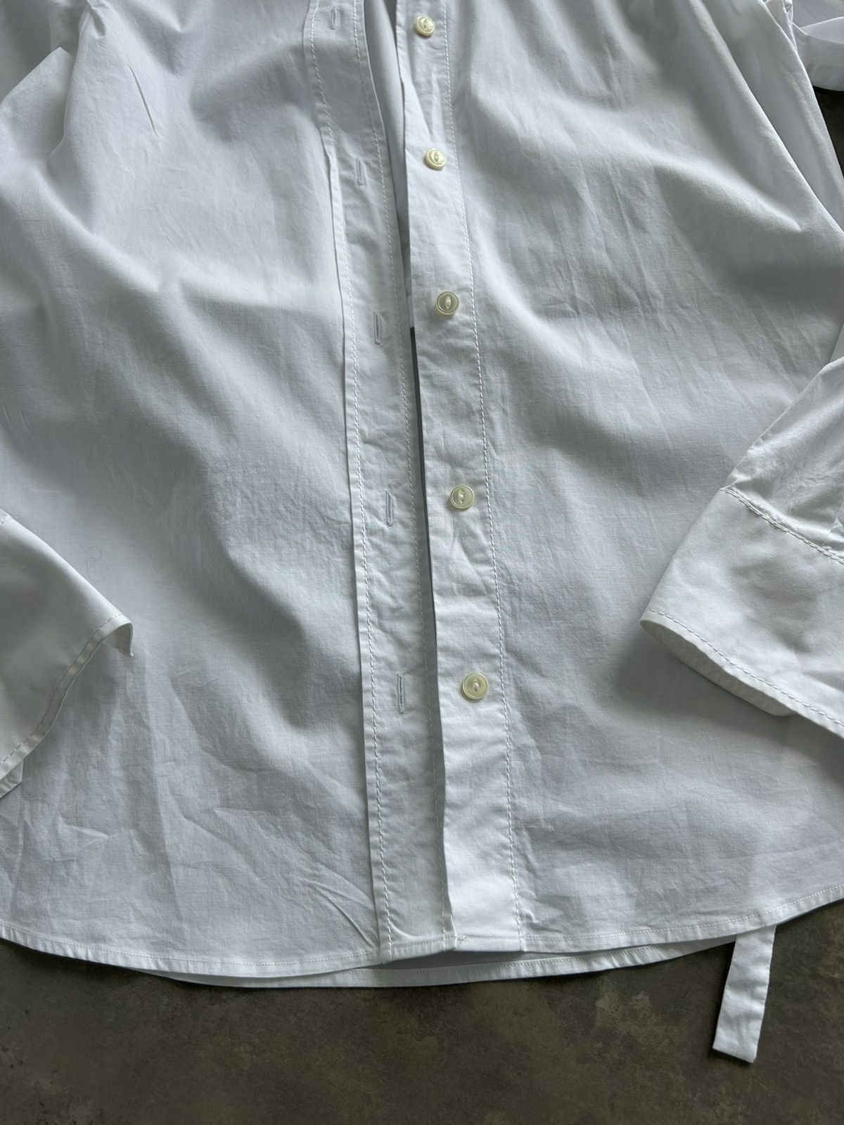 Maison Margiela Maisonmargiela women’s white button down top shirt Size L / US 10 / IT 46 - 2 Thumbnail