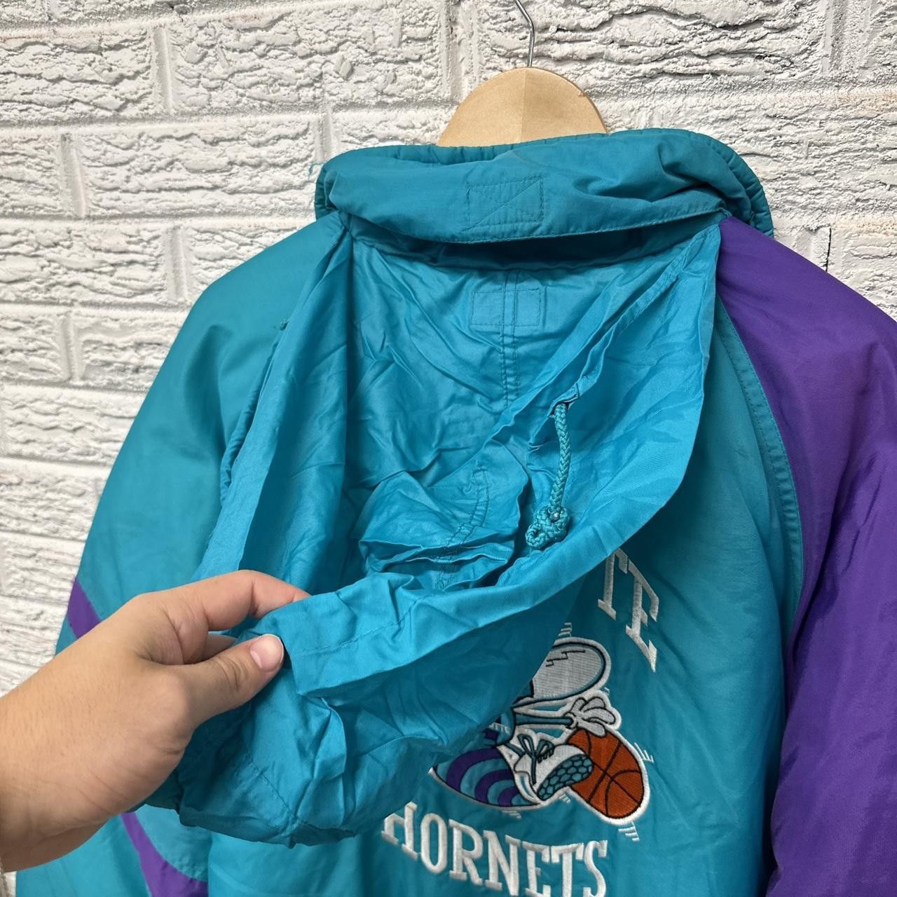Starter Vintage Logo 7 Charlotte Hornets Zip Up Puffer Jacket XL Size US XL / EU 56 / 4 - 5 Thumbnail