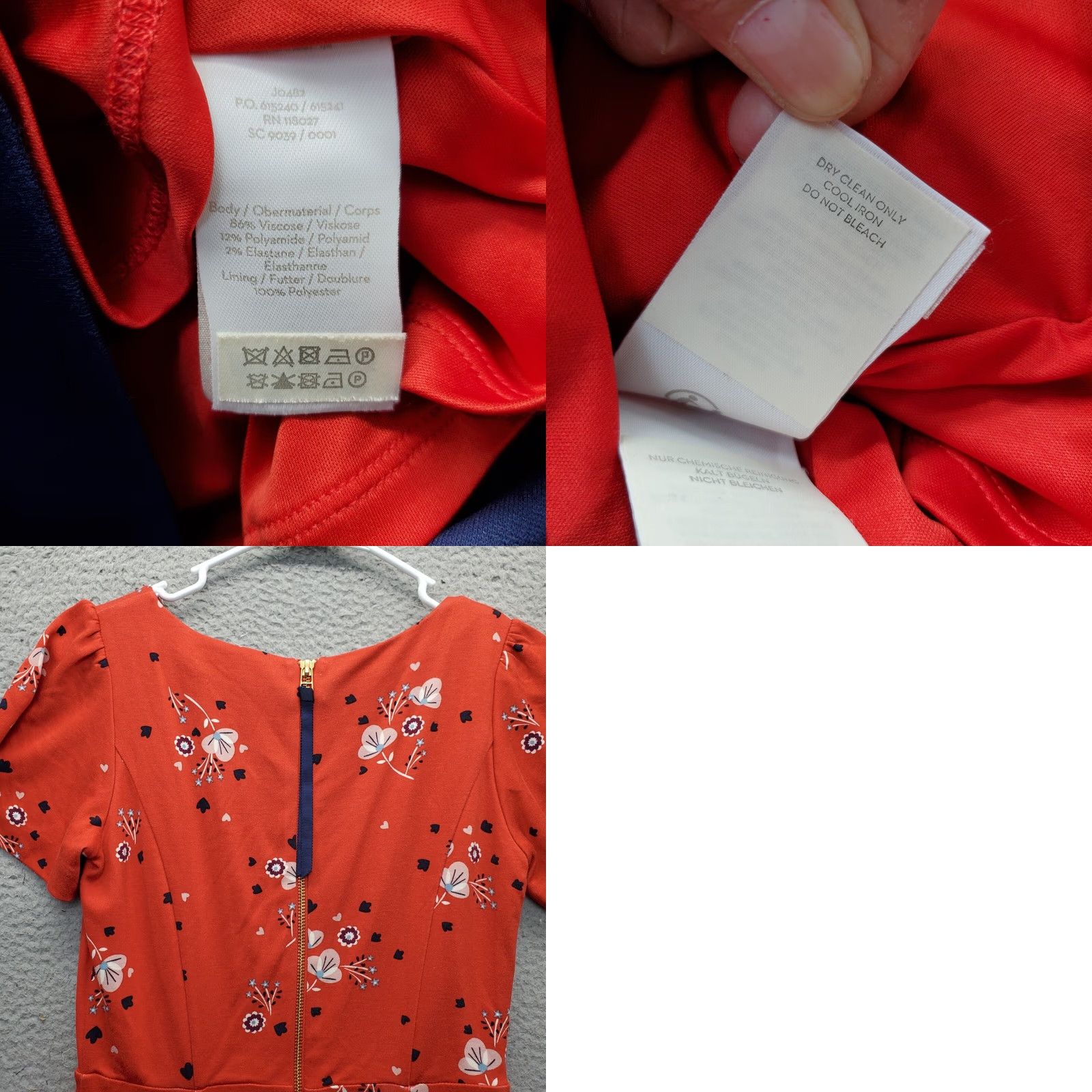 Boden Boden Womens Size 2P Multicolor Floral A-Line Dress Short Sleeve Round Neck Back Zip Size 26" / US 2 / IT 38 - 8 Thumbnail