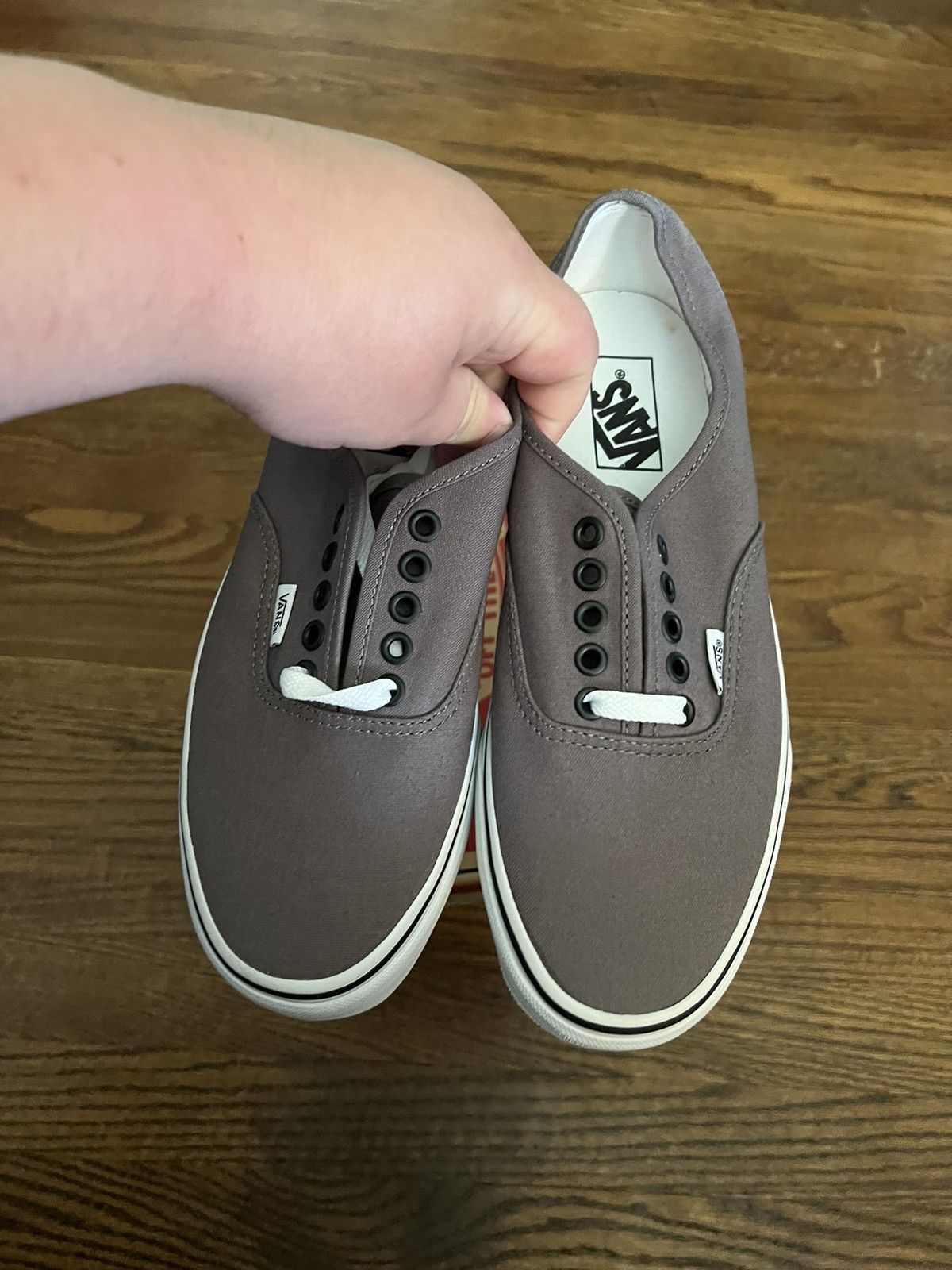 Vans VANS Authentic Grey White Canvas Skate Sneaker Mens 8.5 Size US 8.5 / EU 41-42 - 5 Thumbnail
