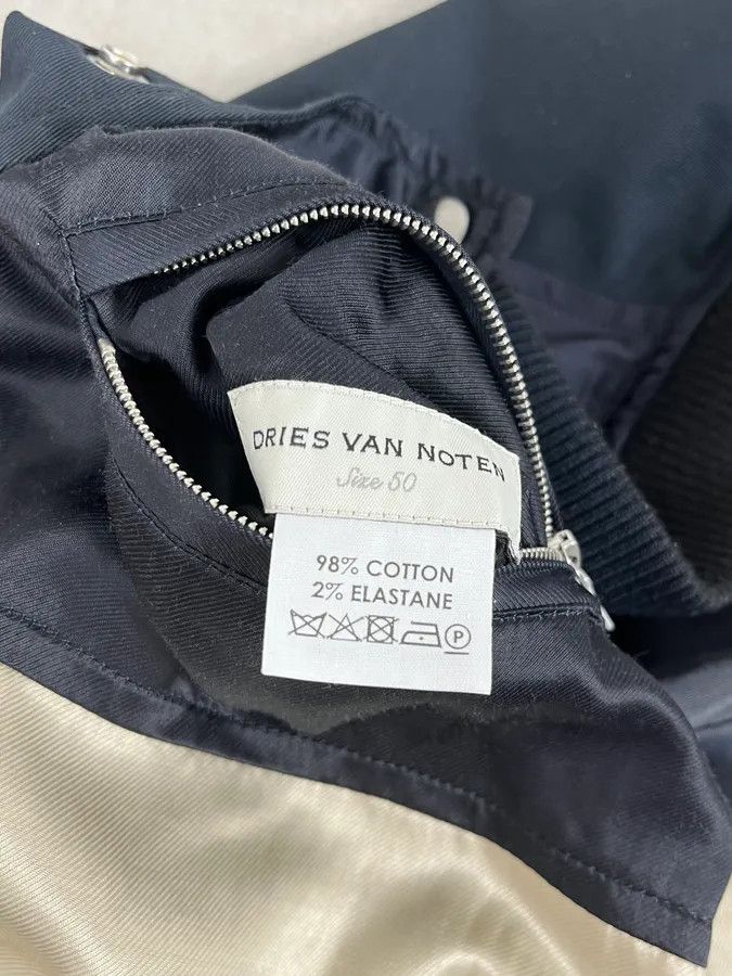 Dries Van Noten Dries Van Noten Beige & Navy Reversible Bomber Jacket Size US M / EU 48-50 / 2 - 15 Thumbnail