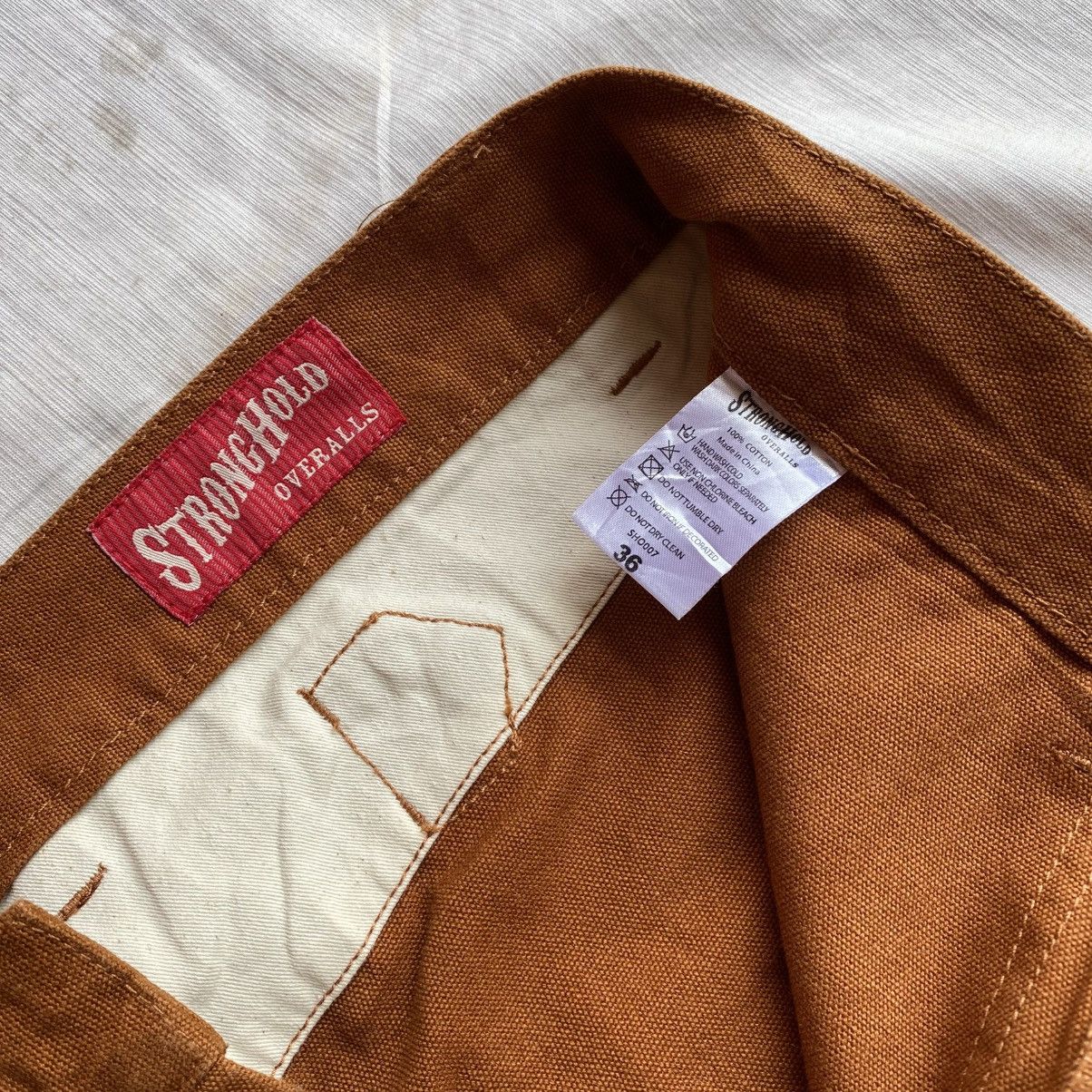 Japanese Brand × Mister Freedom × Stronghold Stronghold Overalls Double Knee Work Pants Size US 36 / EU 52 - 7 Thumbnail
