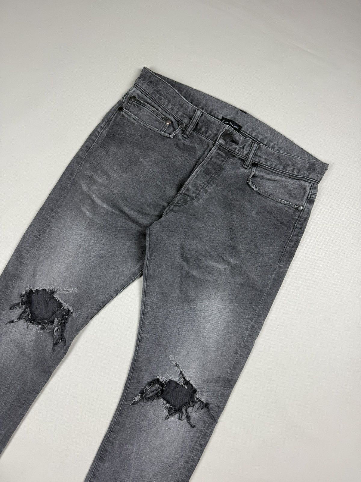 John Elliott John Elliott Men’s Distressed Denim Skinny Jeans Size 31 Size US 31 - 4 Thumbnail
