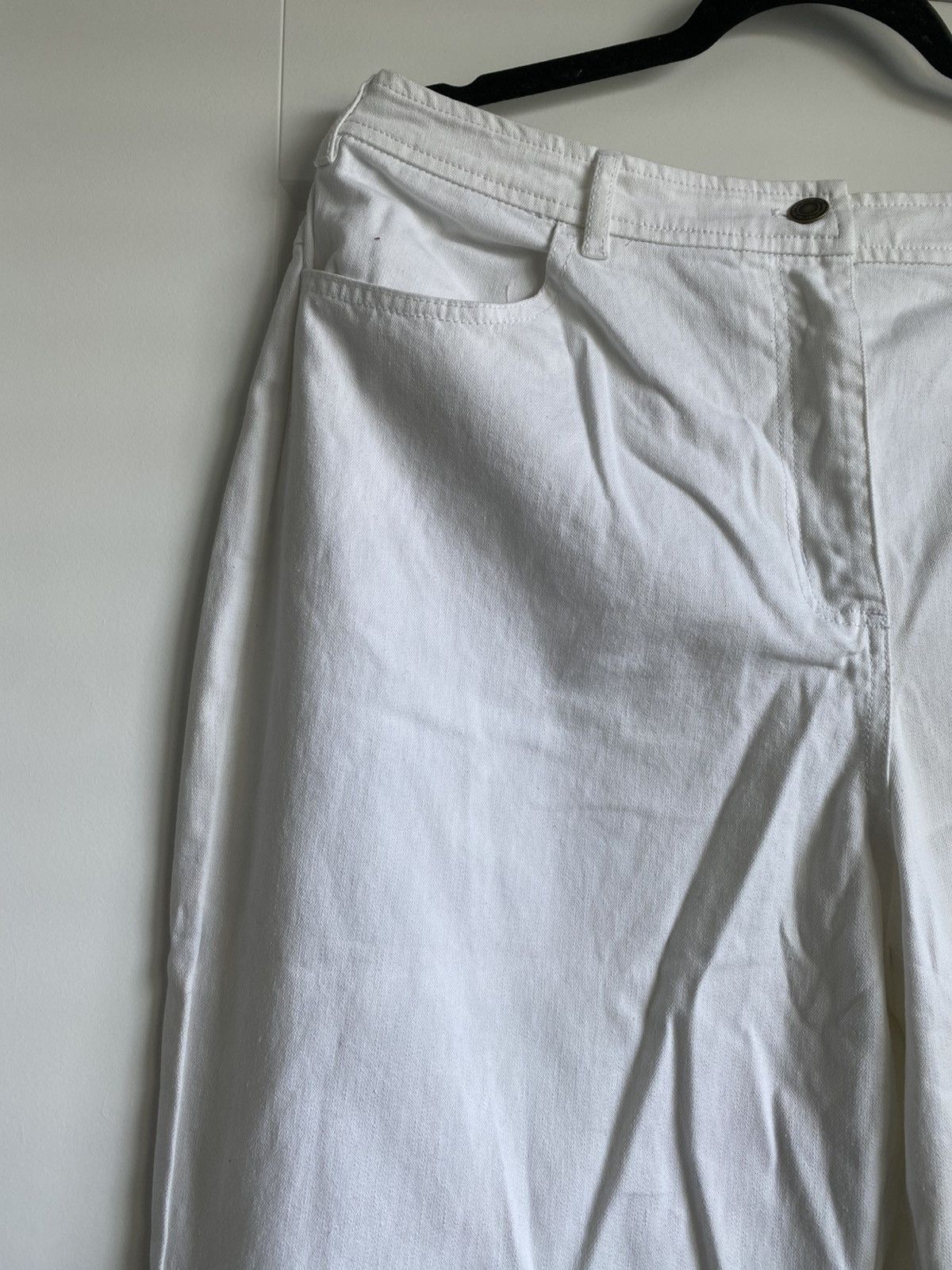 Denim & Co. Denim & Co. Womens Denim Jeans White Embroidered Floral NWOT Size 38" / US 16 / IT 52 - 5 Thumbnail