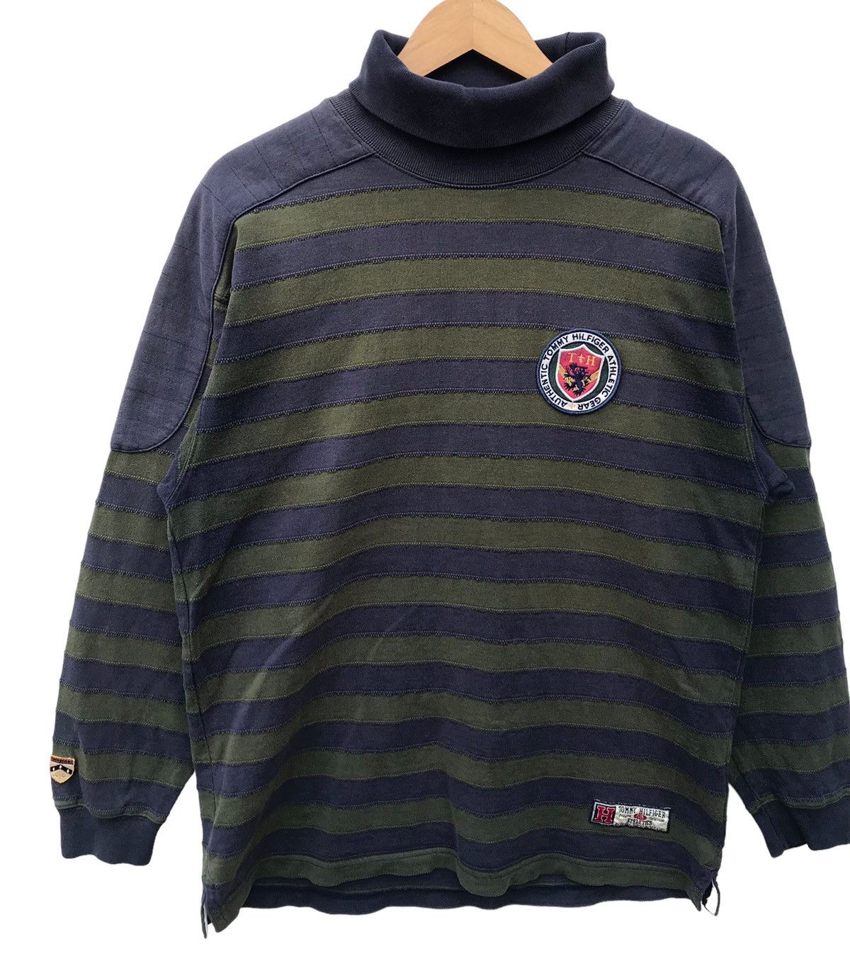 Tommy Hilfiger × Vintage Vintage Tommy Hilfiger Stripe Faded Sweatshirt Size US M / EU 48-50 / 2 - 2 Thumbnail