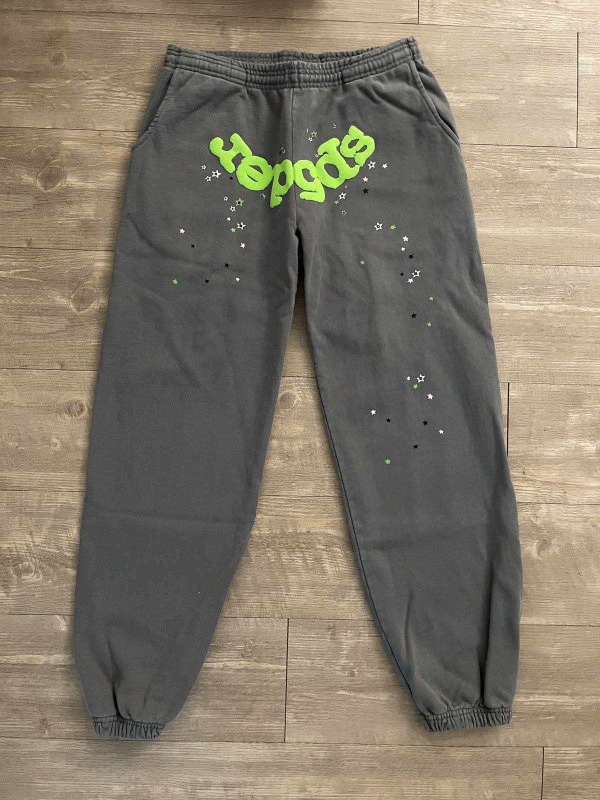 image of Spider Worldwide Sp5Der OG Web Sweatpants Slate Grey Medium, Men's (Size 30)