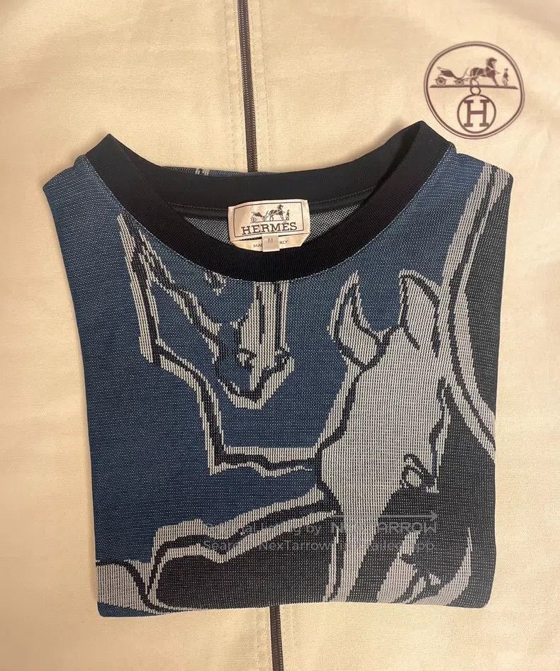 Hermes Hermes Knit short-sleeve crew-neck t-shirt (Pegasus series Size US M / EU 48-50 / 2 - 1 Thumbnail