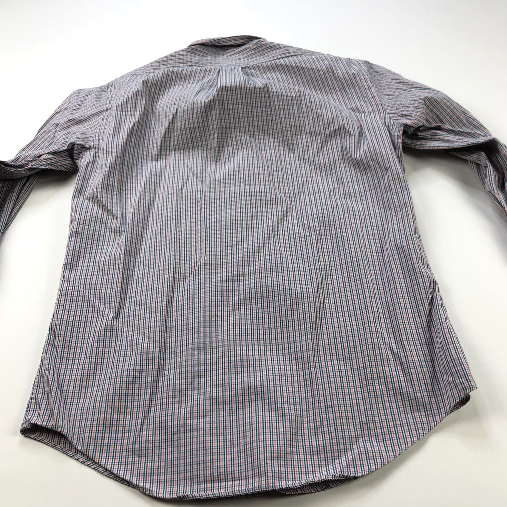 Polo Ralph Lauren Ralph Lauren Custom Fit Pinpoint Oxford 15.5 34/35 LS Dress Shirt Green Pink Size 42R - 6 Thumbnail