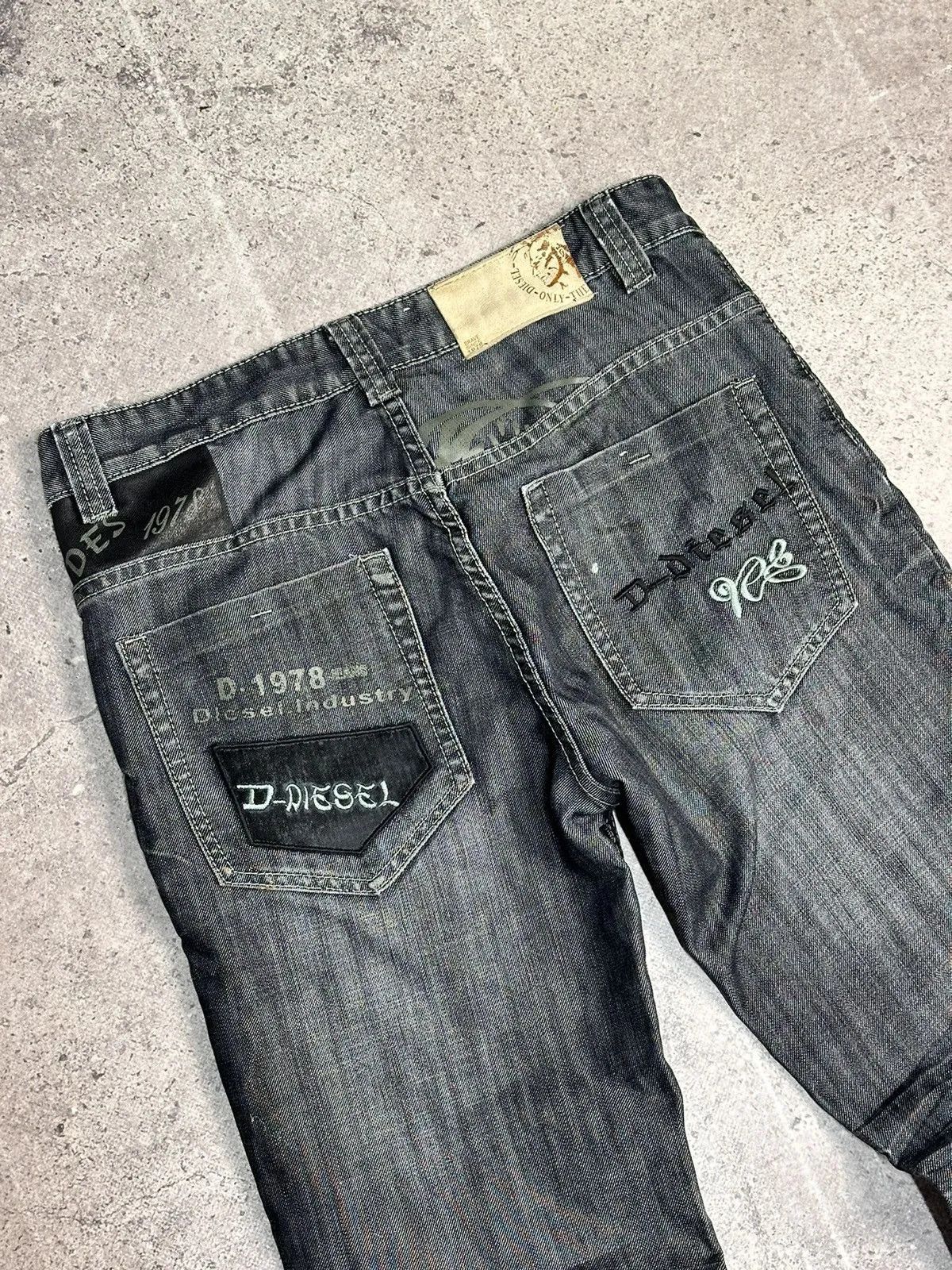 14th Addiction Diesel Vintage Faded Jeans Cut Italy Streetwear Style Size US 32 / EU 48 - 15 Thumbnail