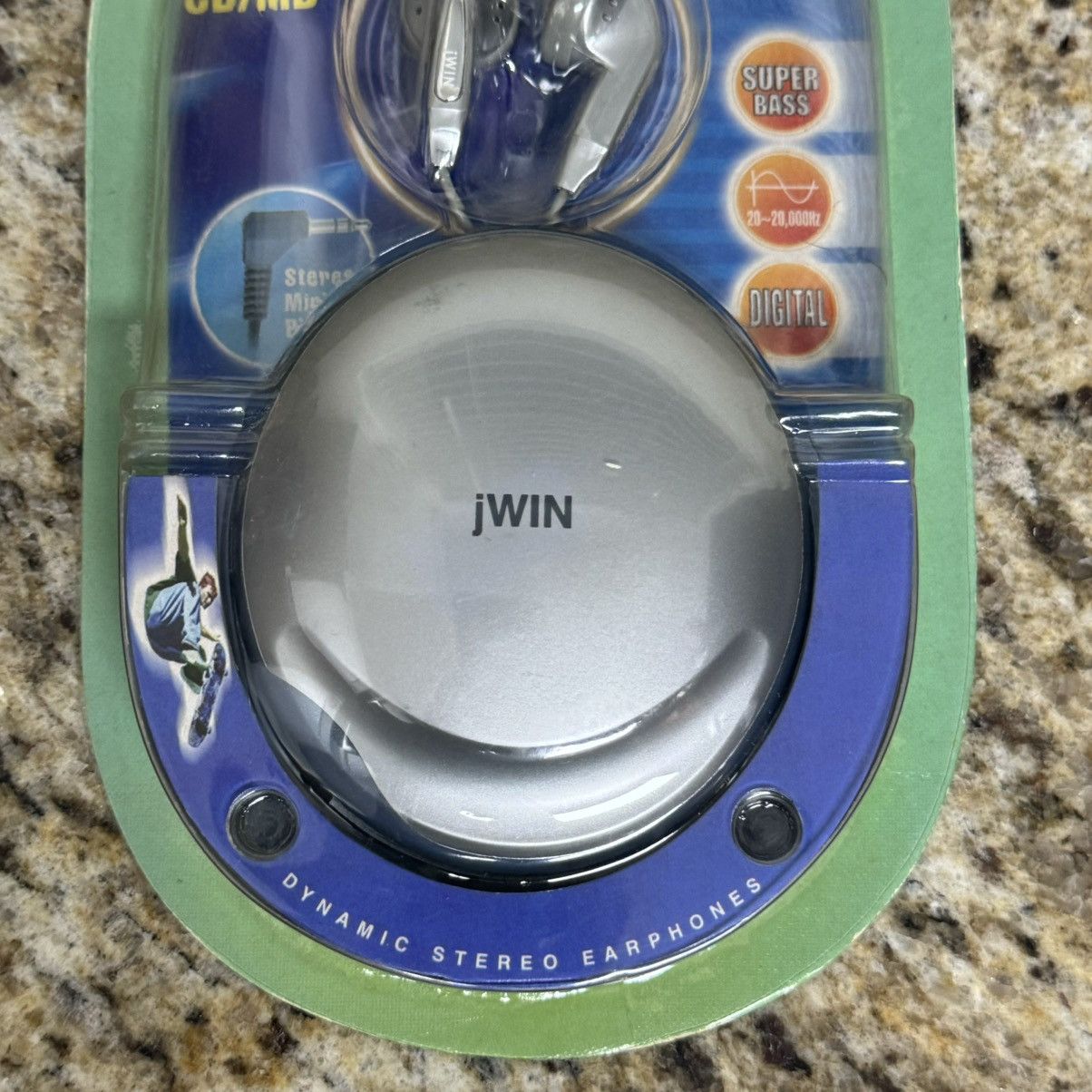 Vintage 2003 JWIN JH-E5 Super Bass Dynamic Digital Stereo Earphones Size ONE SIZE - 4 Thumbnail