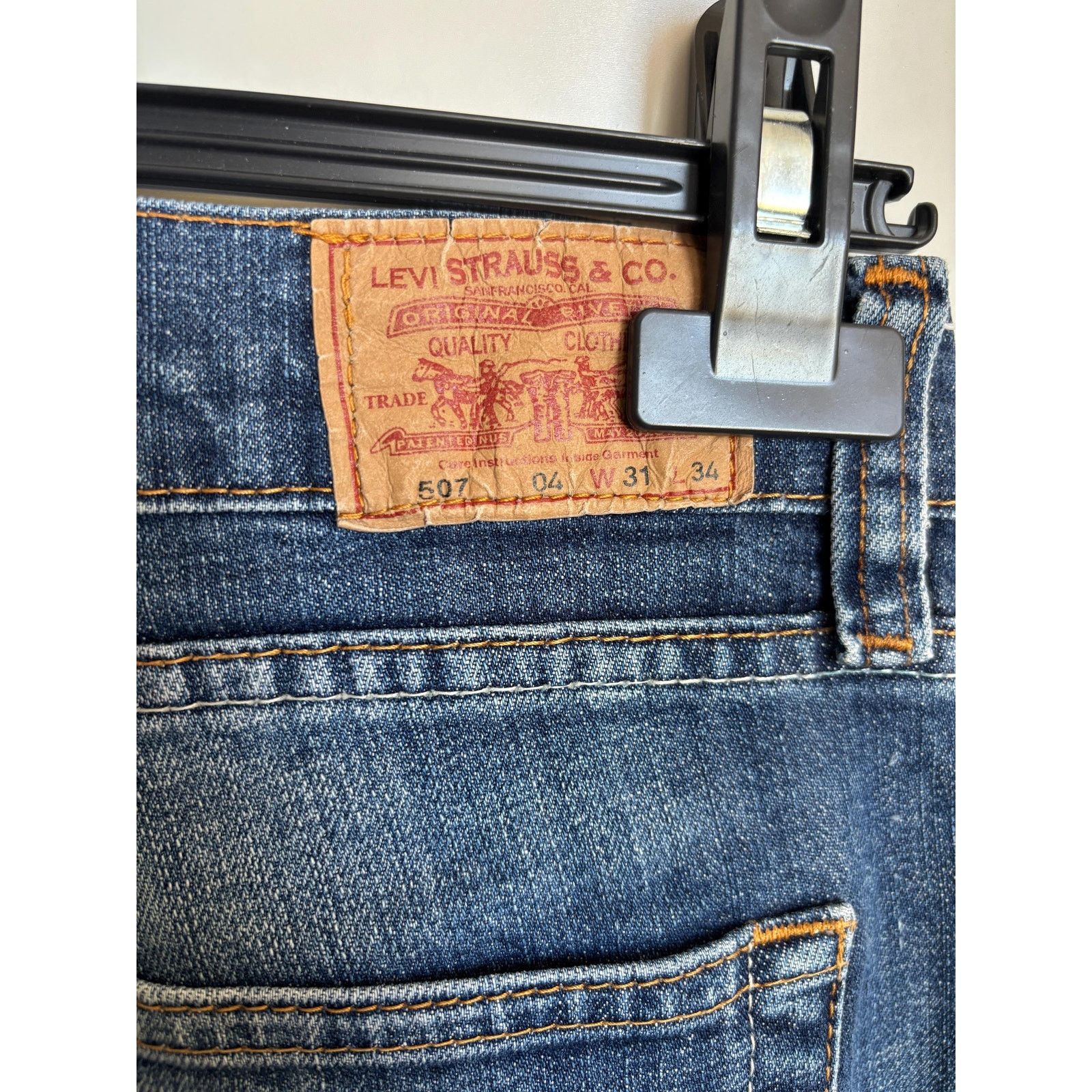 Japanese Brand × Levi's × Levi's Vintage Clothing Levi’s 507 1996 USA Jeans Zip Fly Low Rise Straight Fit W31 Size US 31 - 8 Thumbnail