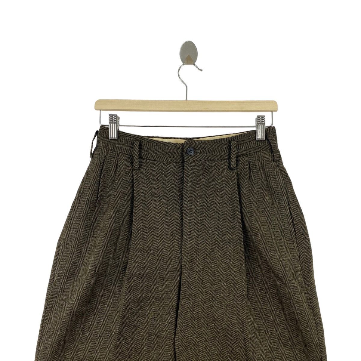 Japanese Brand GRASS MEN'S By JUN SAITO Japanese Designer Baggy Brown Size US 27 - 2 Thumbnail
